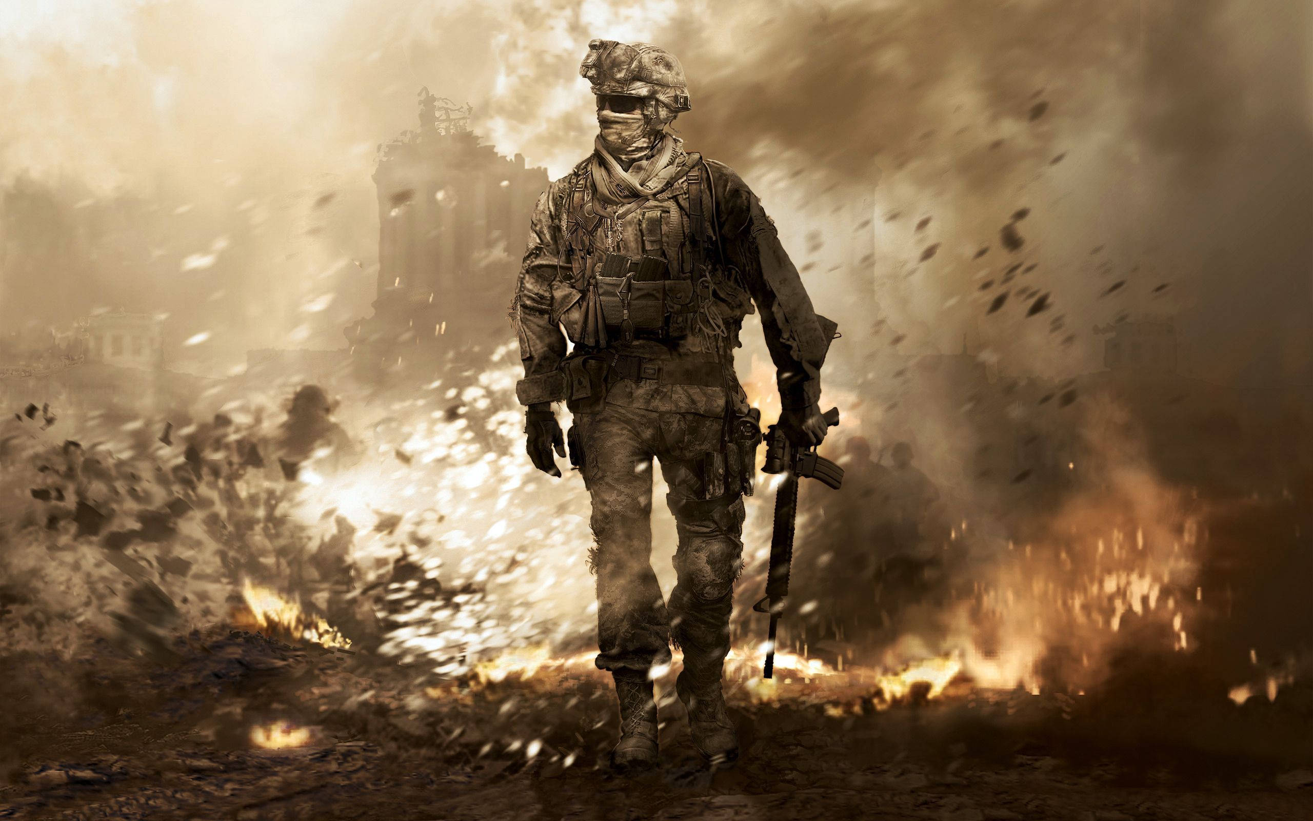 Call Of Duty MW 2019, military army skin, soldier in full gear, 2K Desktop Wallpaper