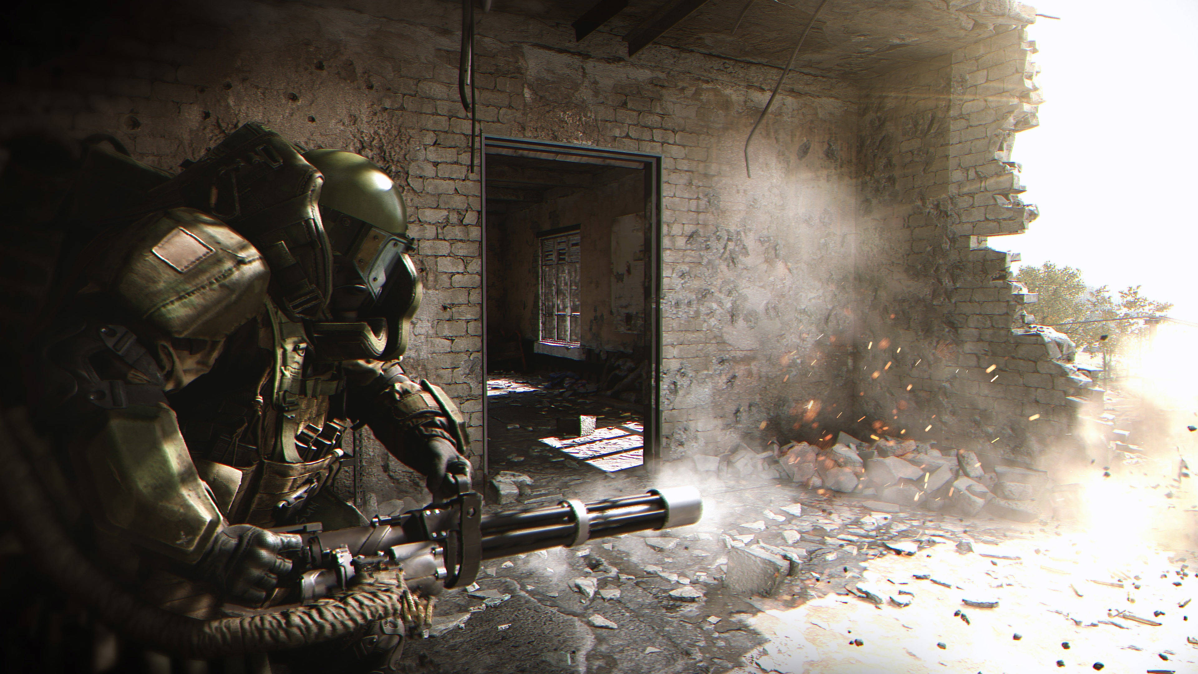 Call Of Duty MW 2019, minigun, heavy armor, 4K Desktop Wallpaper