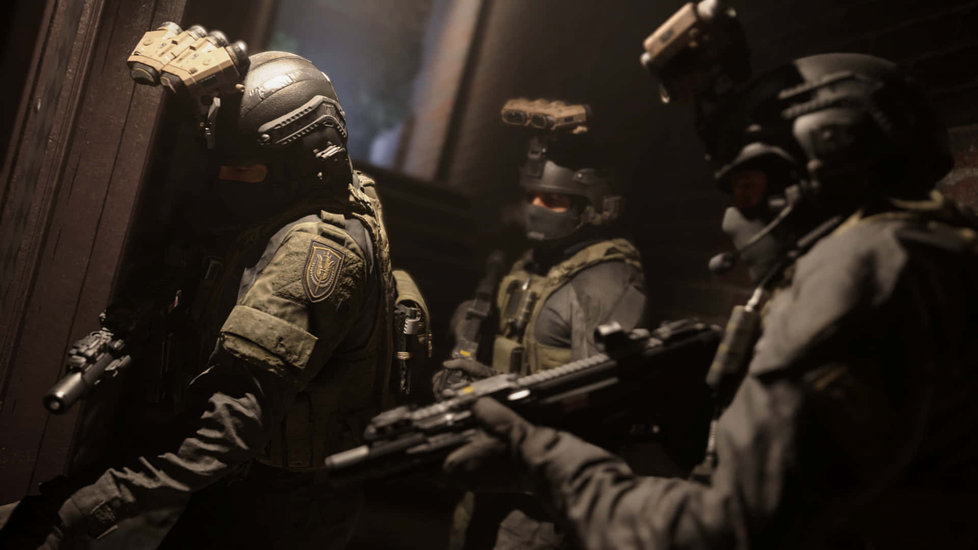 Call Of Duty PS4, tactical soldiers, dark gear, Full HD Desktop Wallpaper