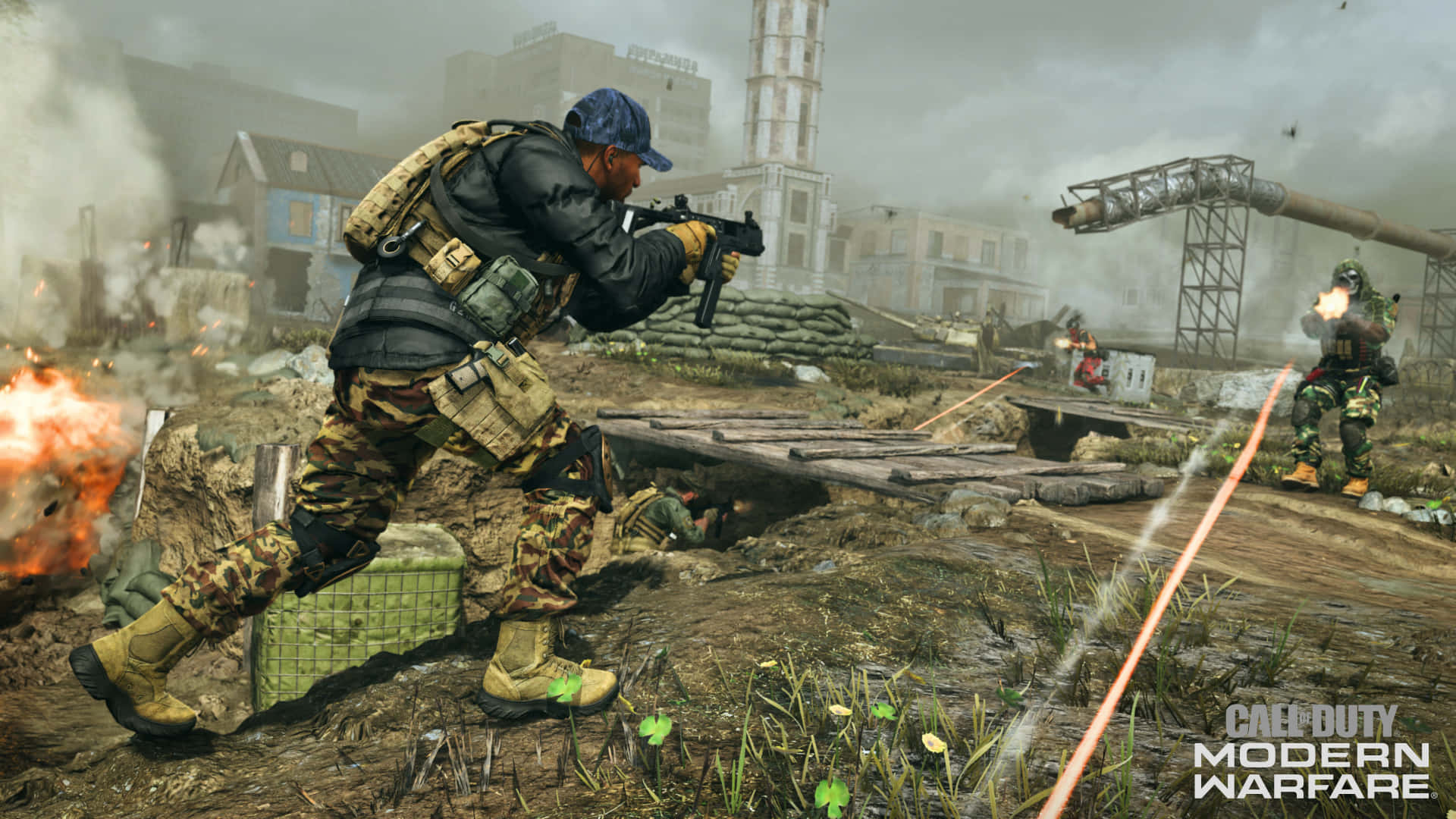 Call of Duty, PS4, soldiers, Full HD Desktop Wallpaper