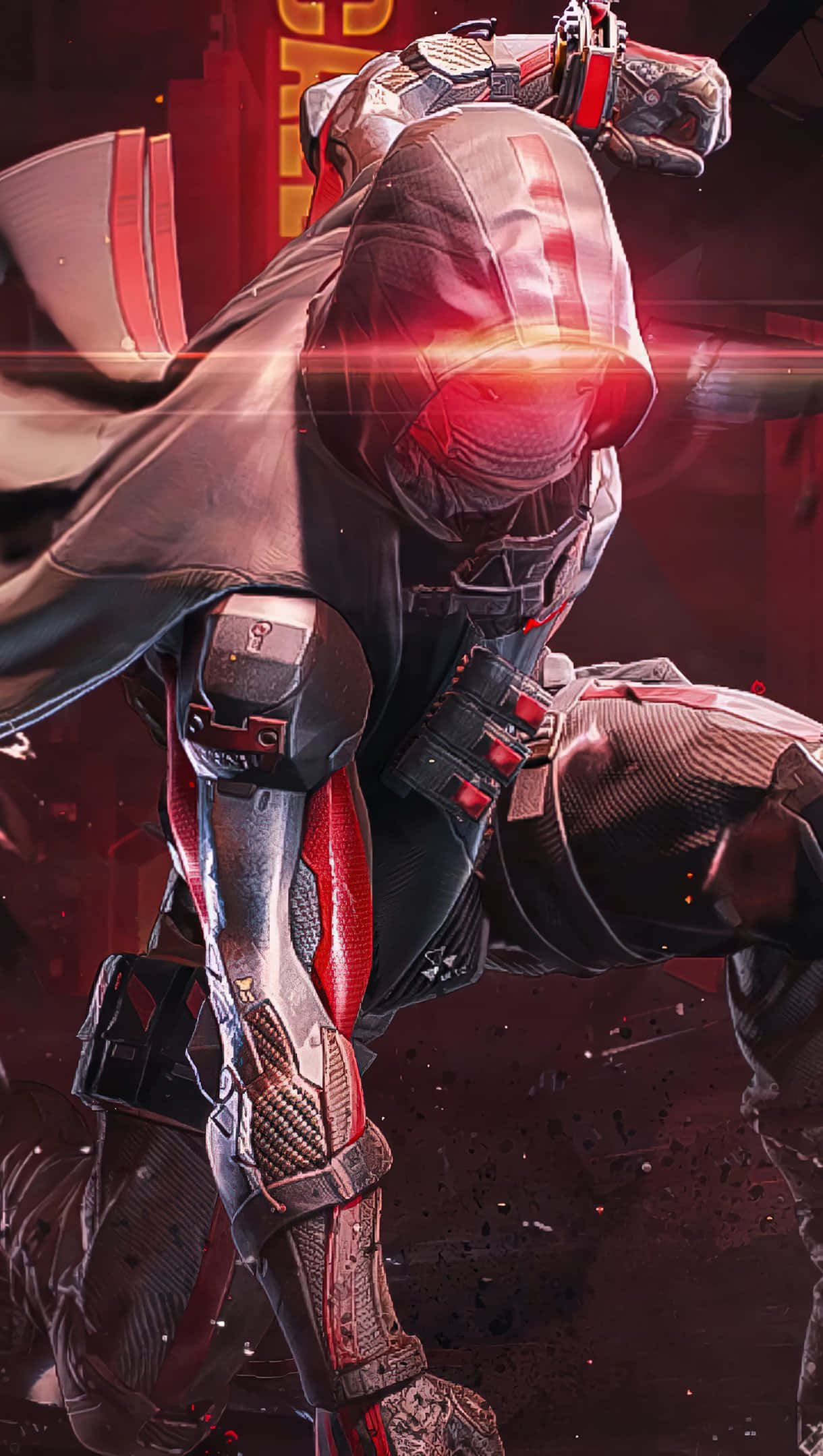 Call Of Duty 2020, futuristic armored warrior, red and black gear, Full HD Phone Wallpaper
