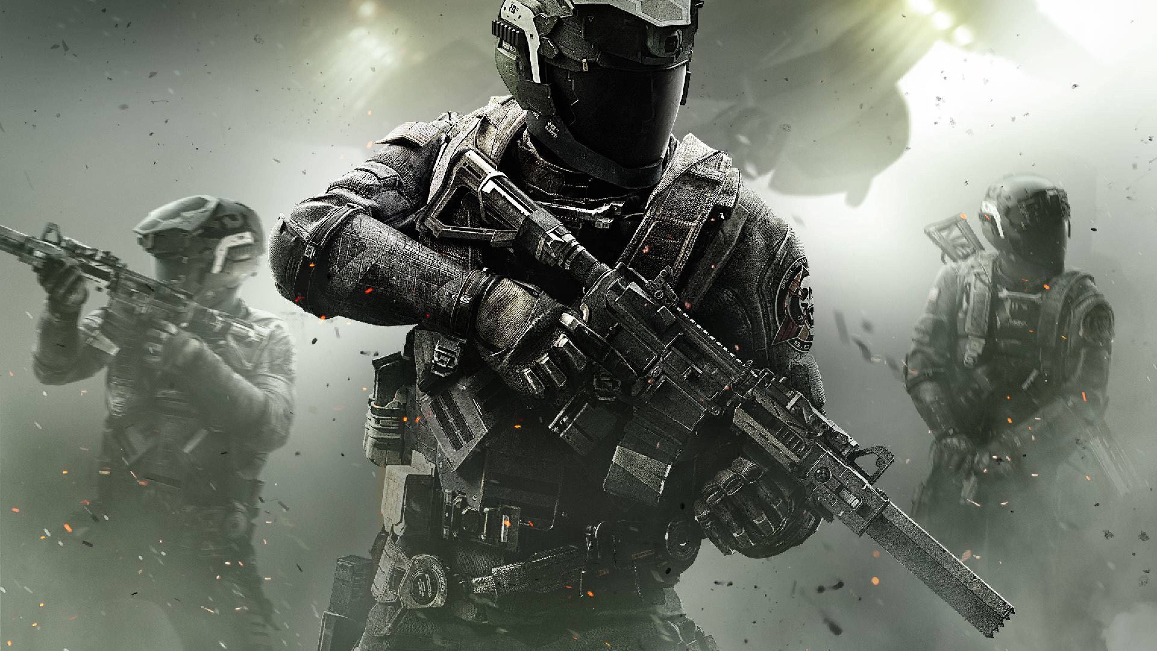 Call of Duty, advanced suit soldiers, tactical gear, 4K Desktop Wallpaper
