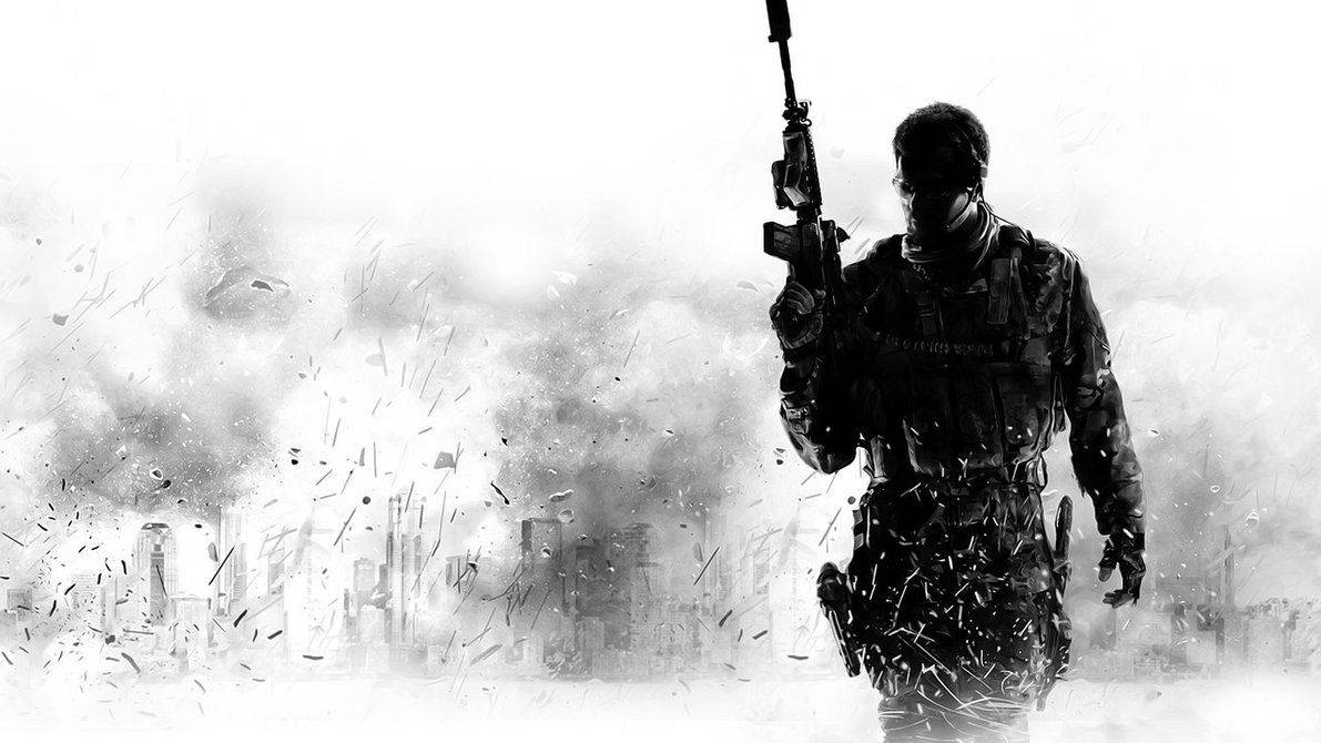 Call Of Duty, soldier, snowy battlefield, SD Desktop Wallpaper
