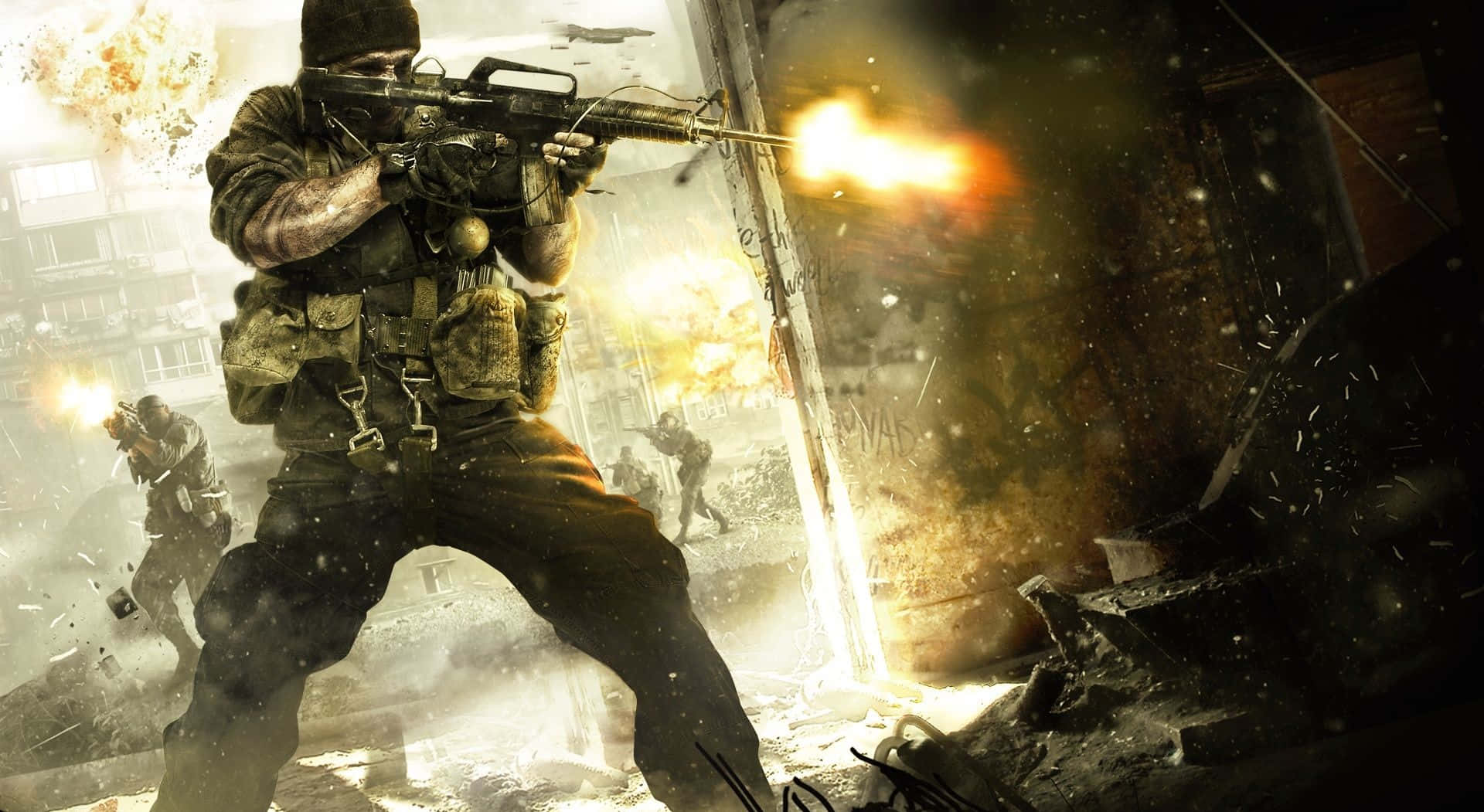 Call of Duty Soldiers, urban battlefield, soldier, Full HD Desktop Wallpaper
