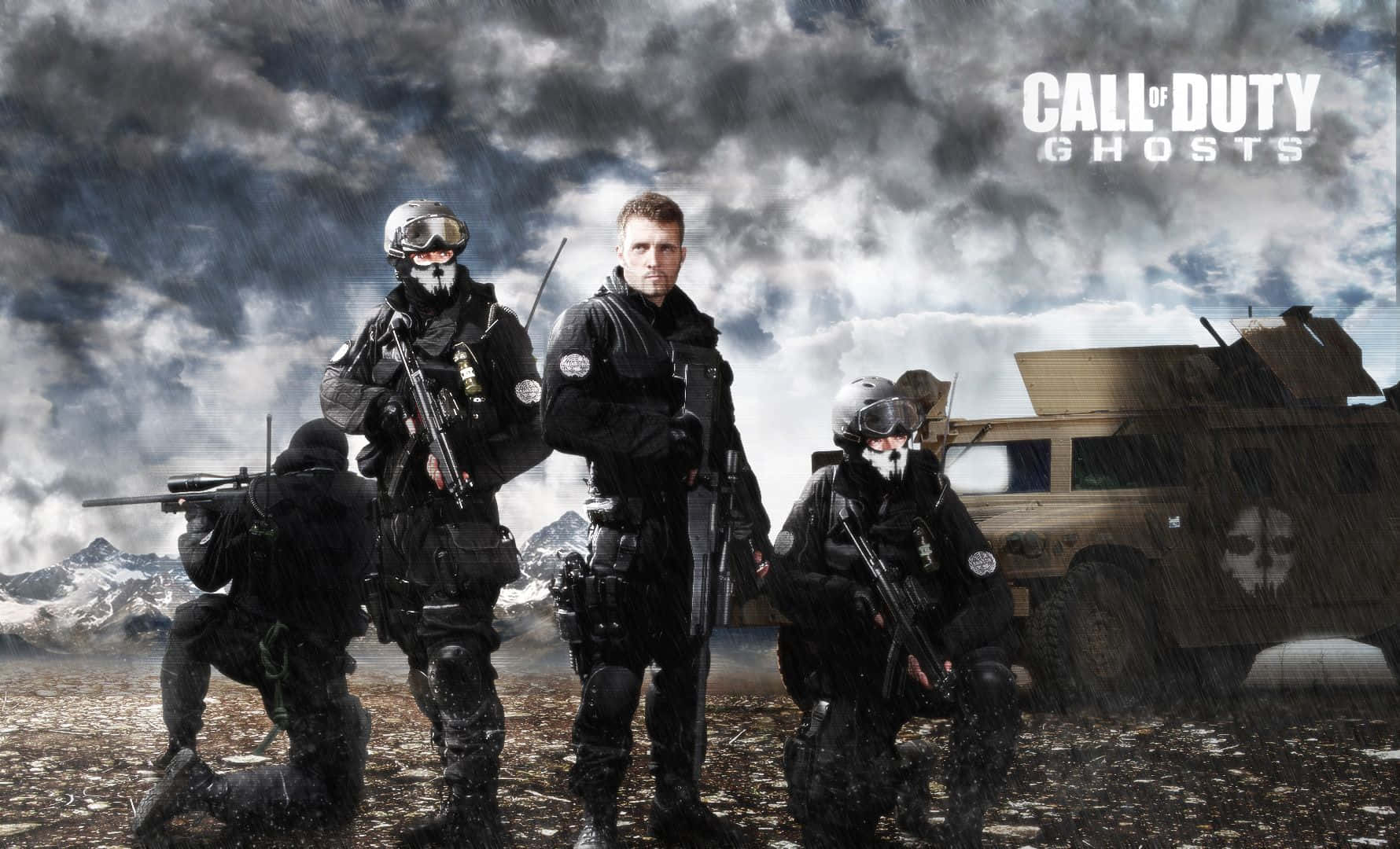 Call Of Duty Soldiers, tactical gear, snowy mountainous terrain, HD Desktop Wallpaper
