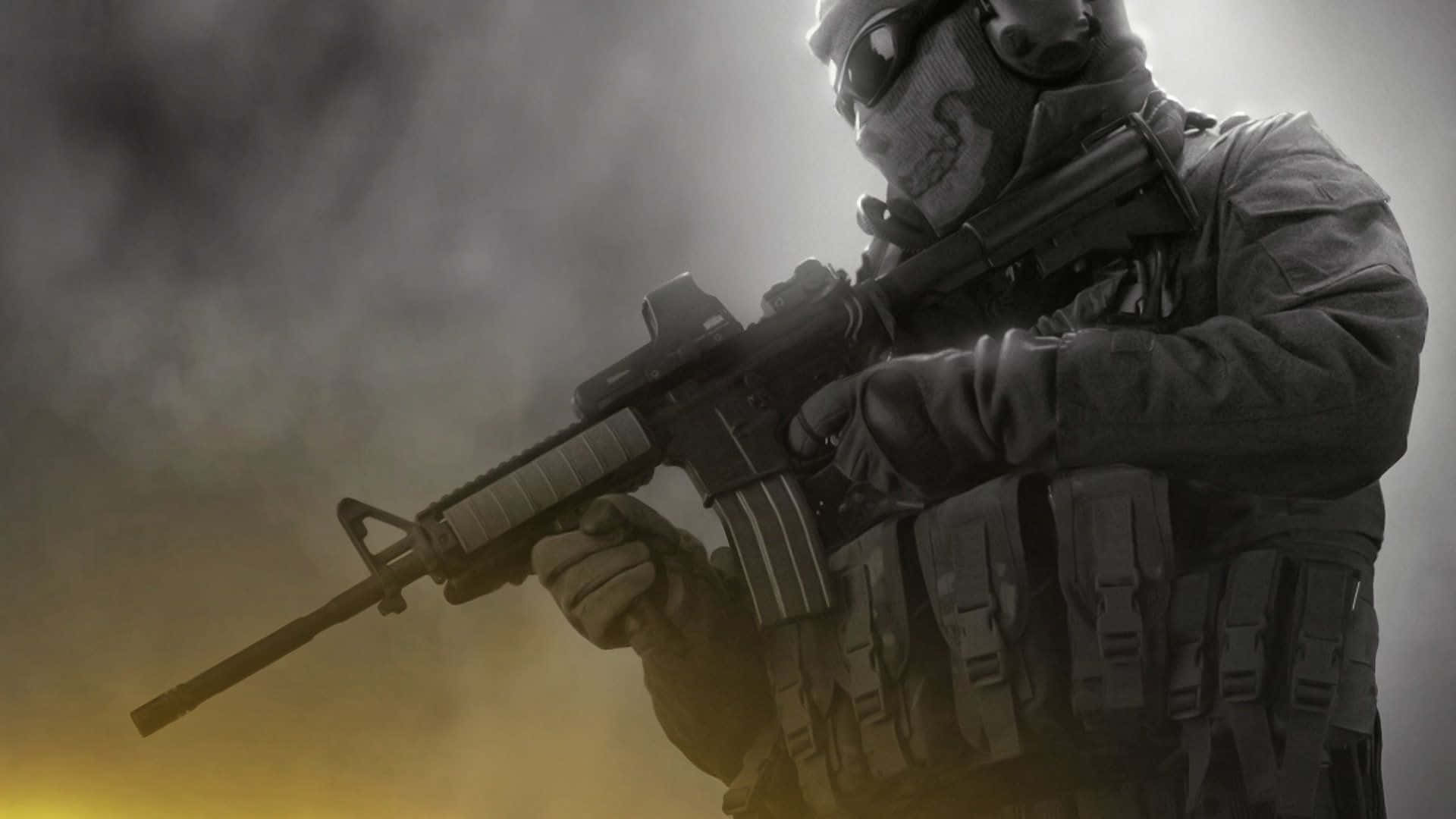Call of Duty Soldiers, tactical gear, assault rifle, Full HD Desktop Wallpaper