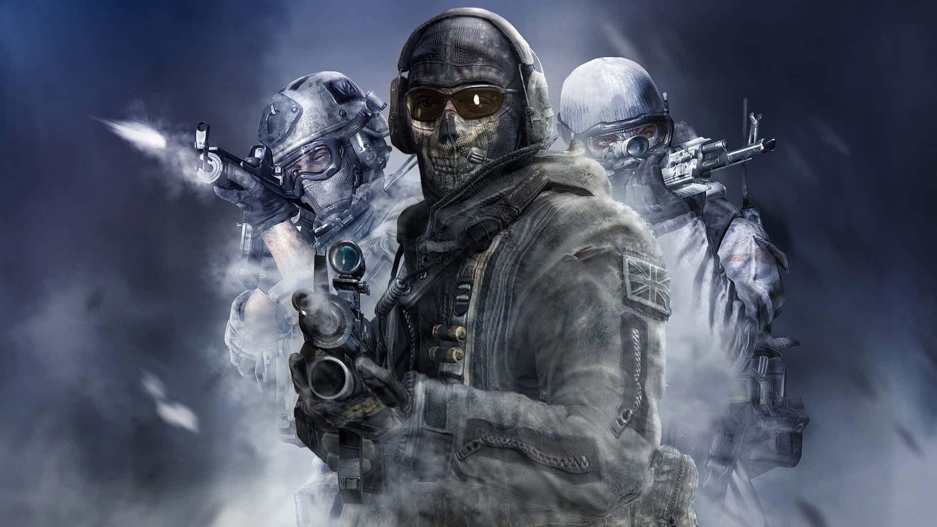 Call Of Duty Soldiers, skull-masked soldiers, tactical gear, Full HD Desktop Wallpaper