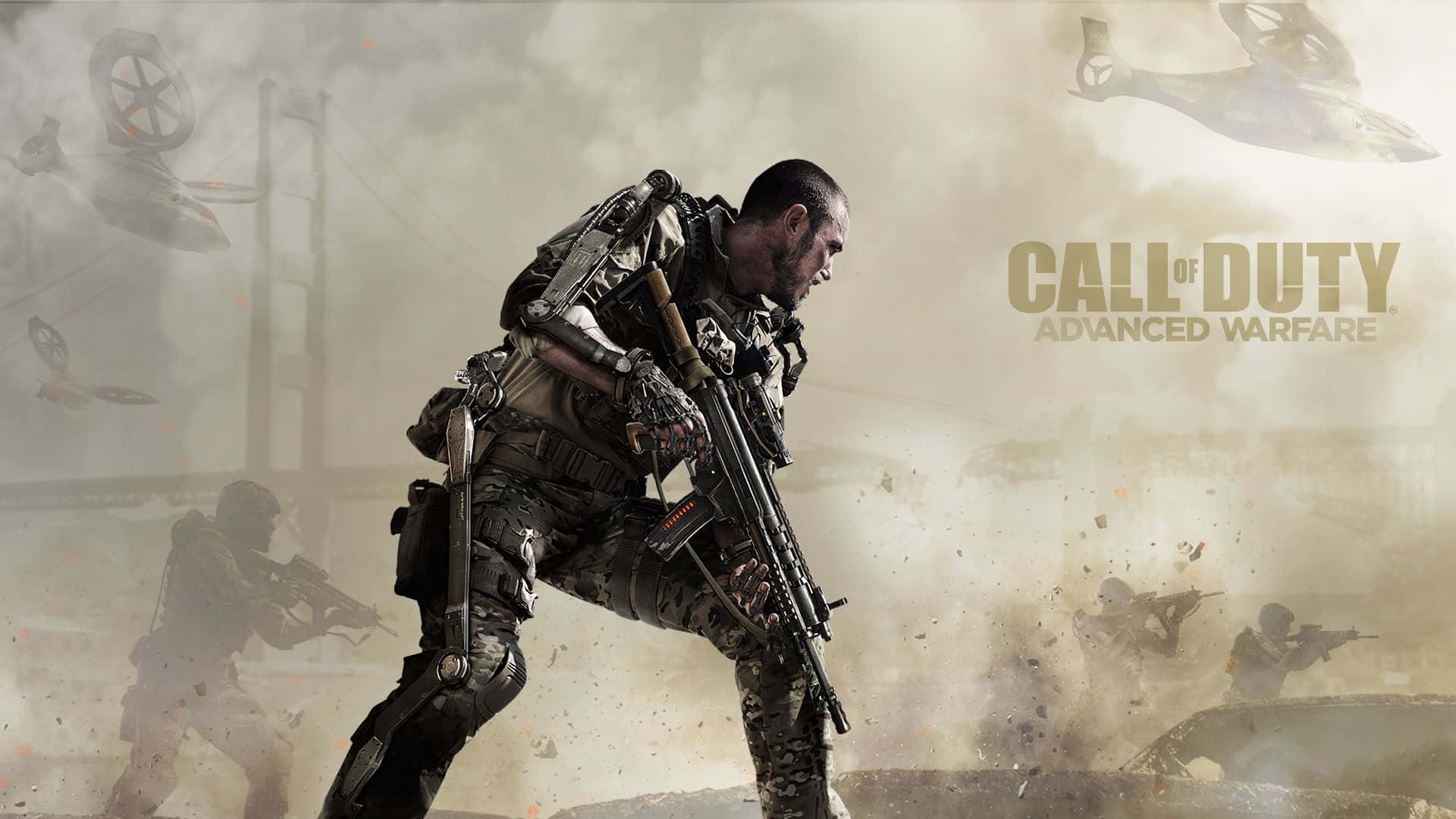 Call of Duty Soldiers, tactical gear, dusty battlefield, Full HD Desktop Wallpaper
