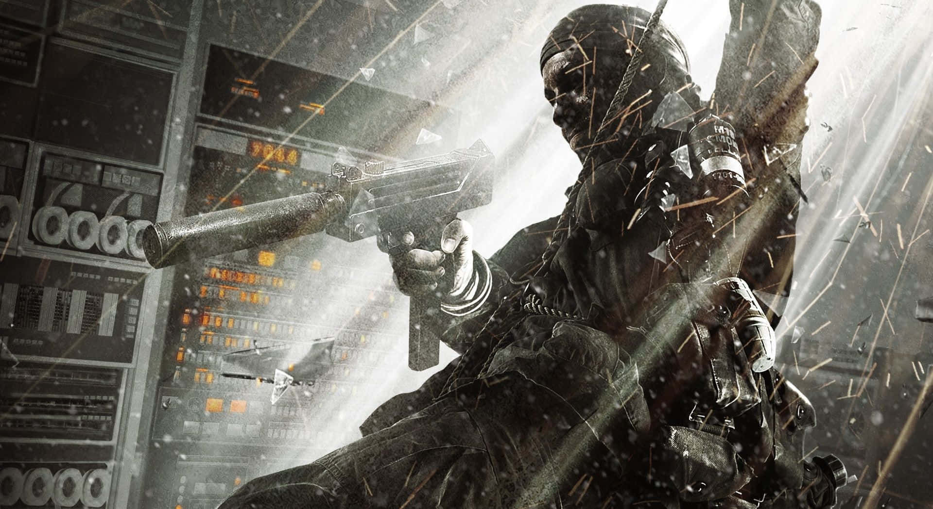 Call of Duty Soldiers, tactical gear, submachine gun, Full HD Desktop Wallpaper