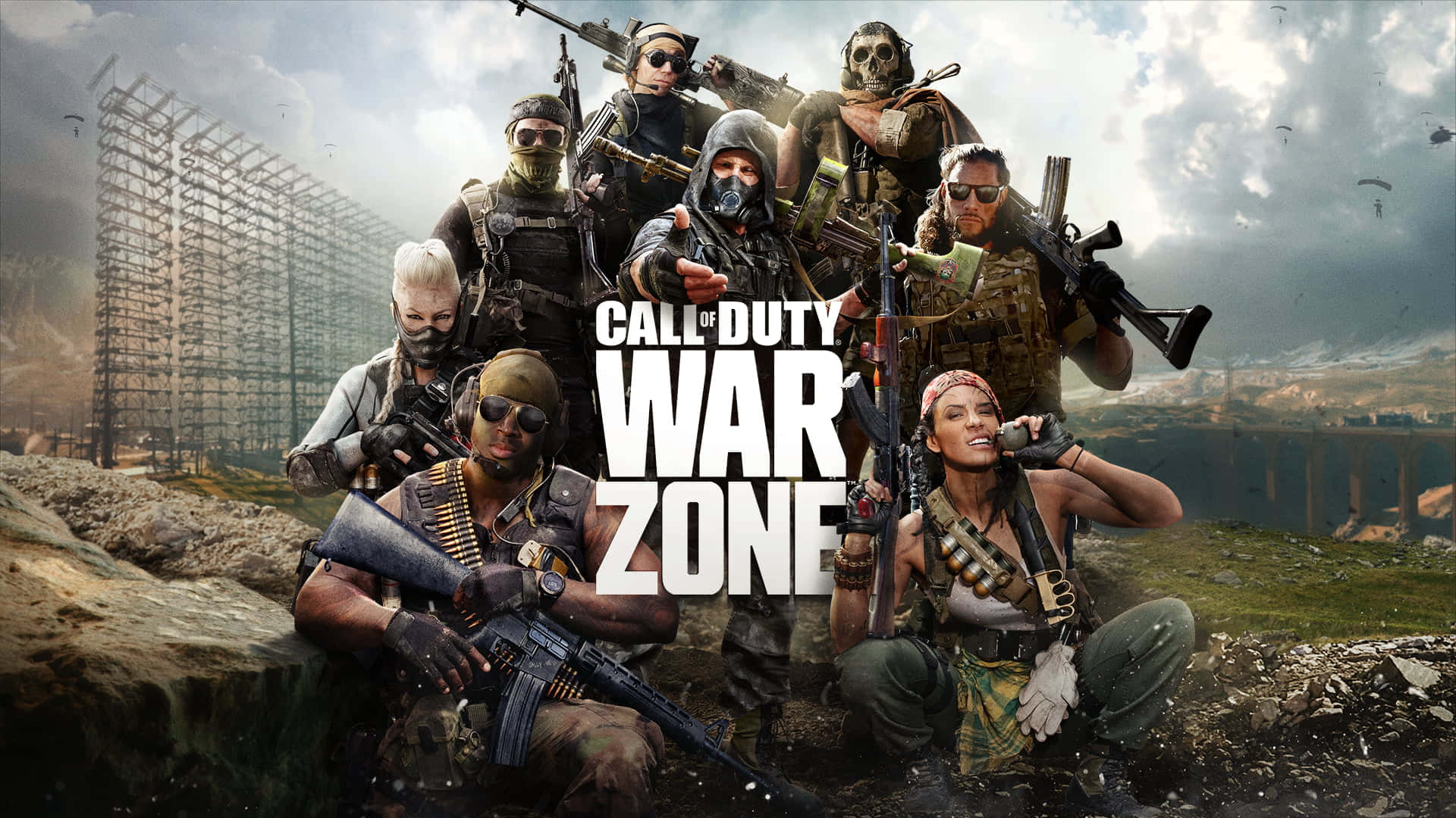 Call Of Duty Soldiers, tactical gear, war-torn landscape, Full HD Desktop Wallpaper