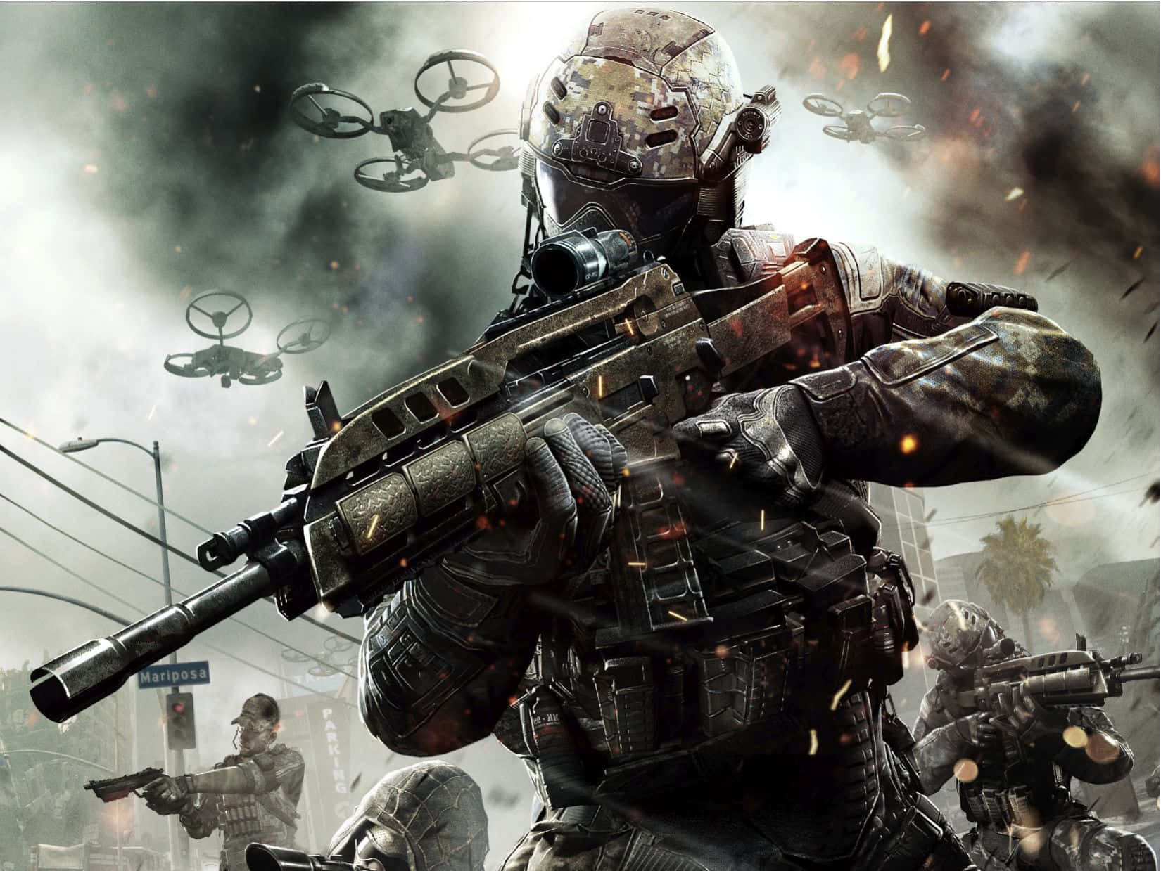 Call Of Duty Soldiers, tactical gear, rifle, HD Desktop Wallpaper