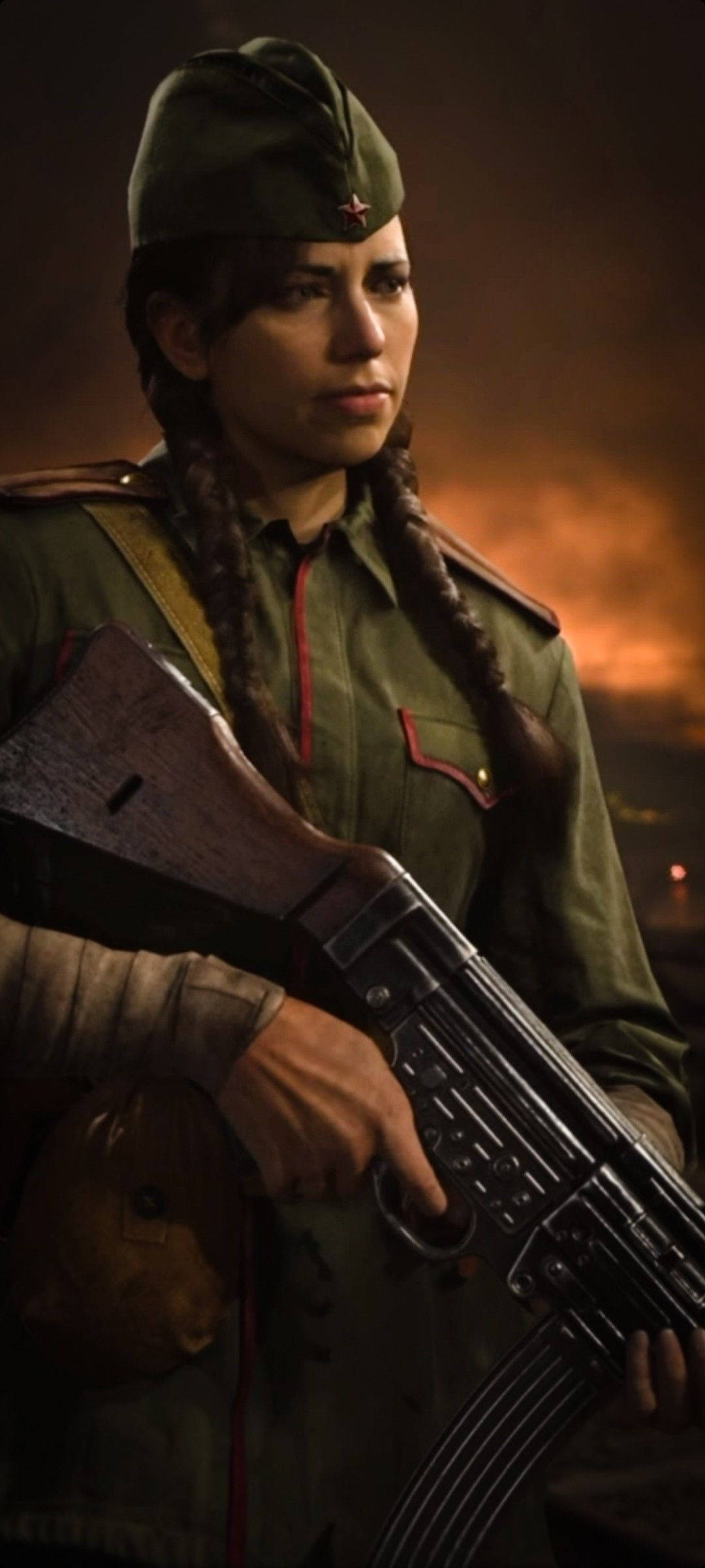 Call Of Duty Vanguard, olive green uniform, rifle, Full HD Phone Wallpaper