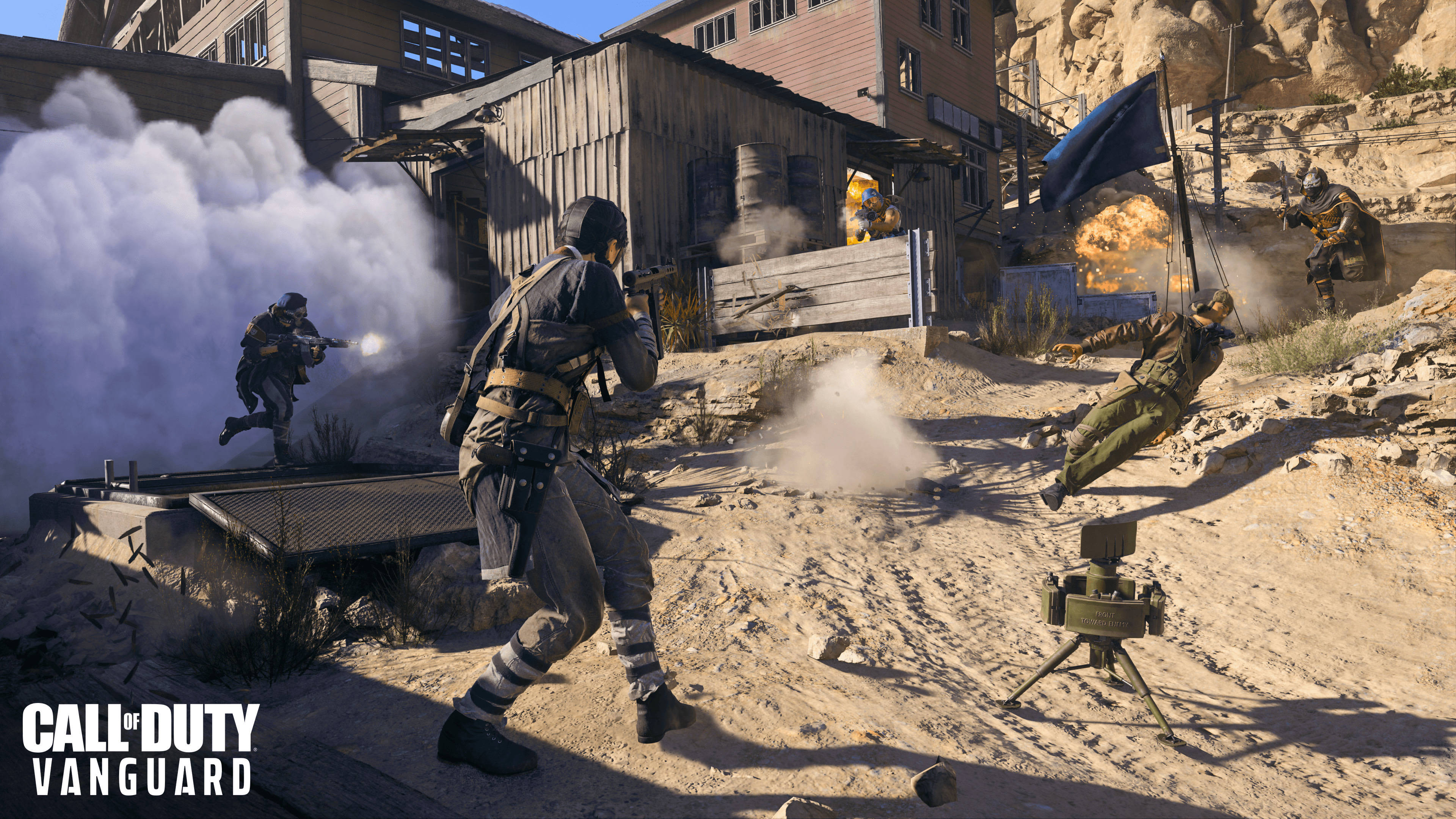 Call Of Duty Vanguard, dusty desert town, wooden buildings, 4K Desktop Wallpaper