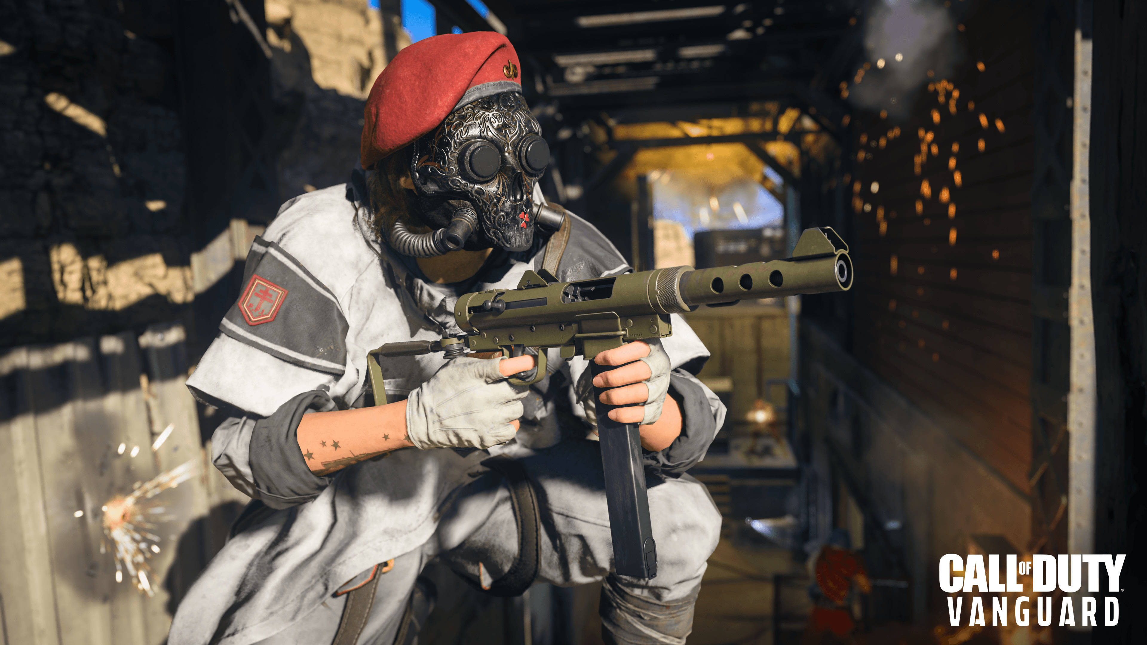 Call Of Duty Vanguard, skull mask, red beret, 4K Desktop Wallpaper