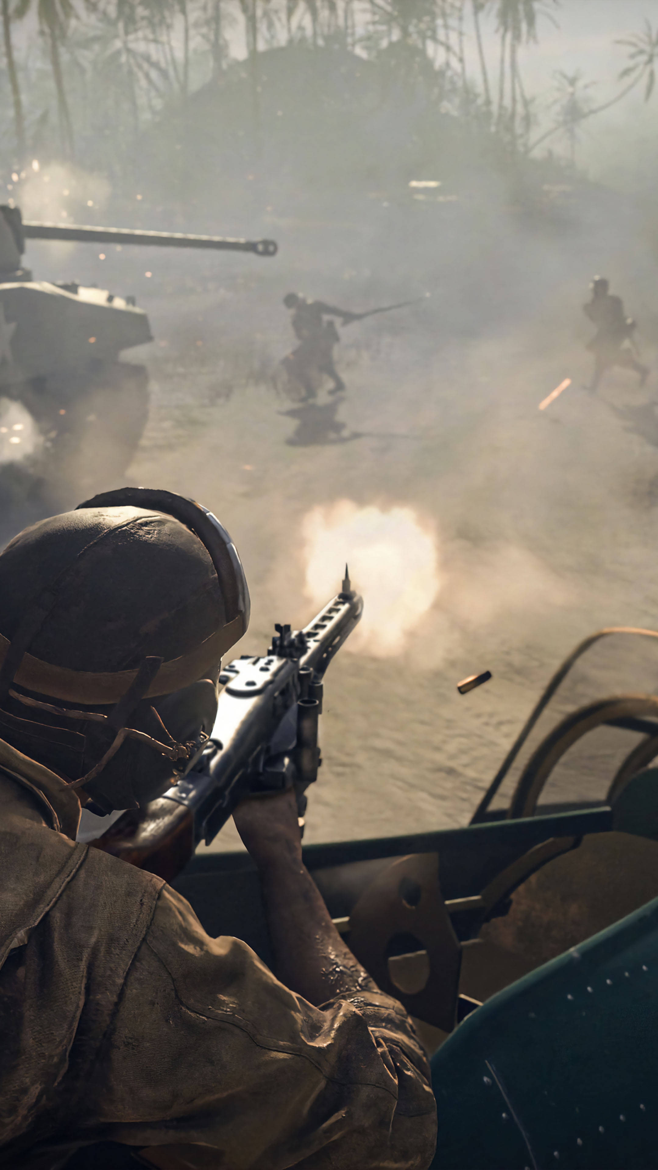 Call Of Duty Vanguard, machine gun, vehicle, 4K Phone Wallpaper