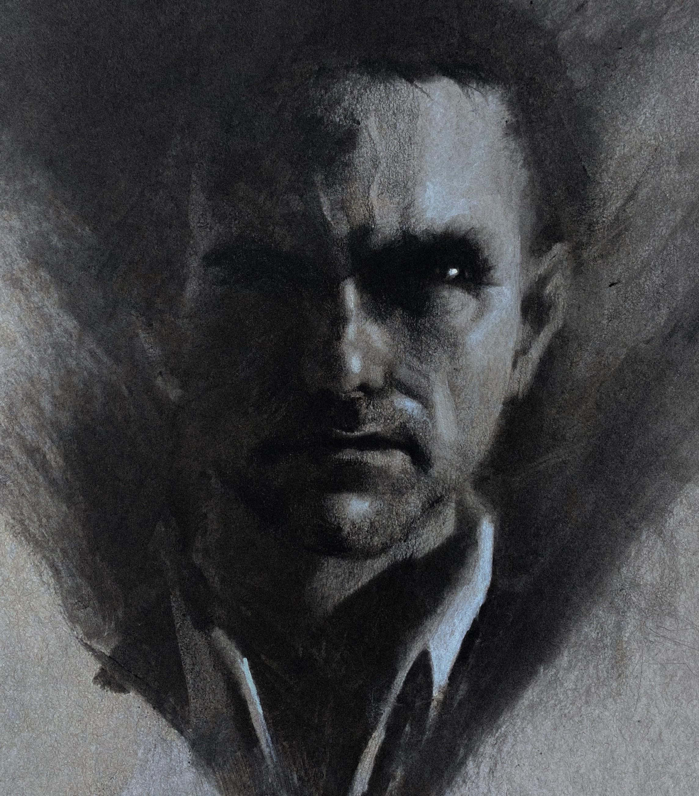 Vladimir Makarov, Call of Duty, charcoal portrait, 2K Phone Wallpaper