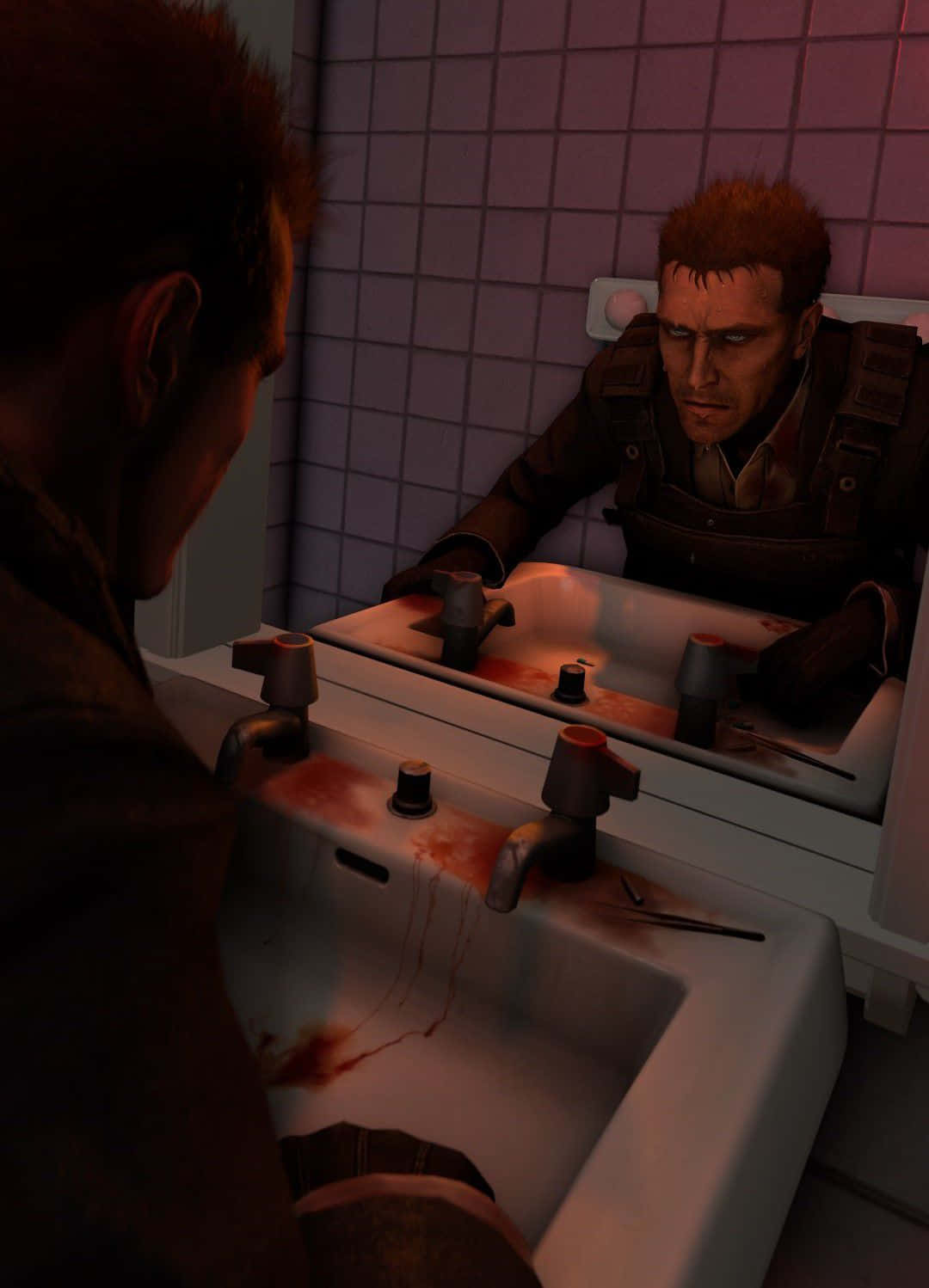 Call Of Duty, Vladimir Makarov, bathroom scene, HD Phone Wallpaper