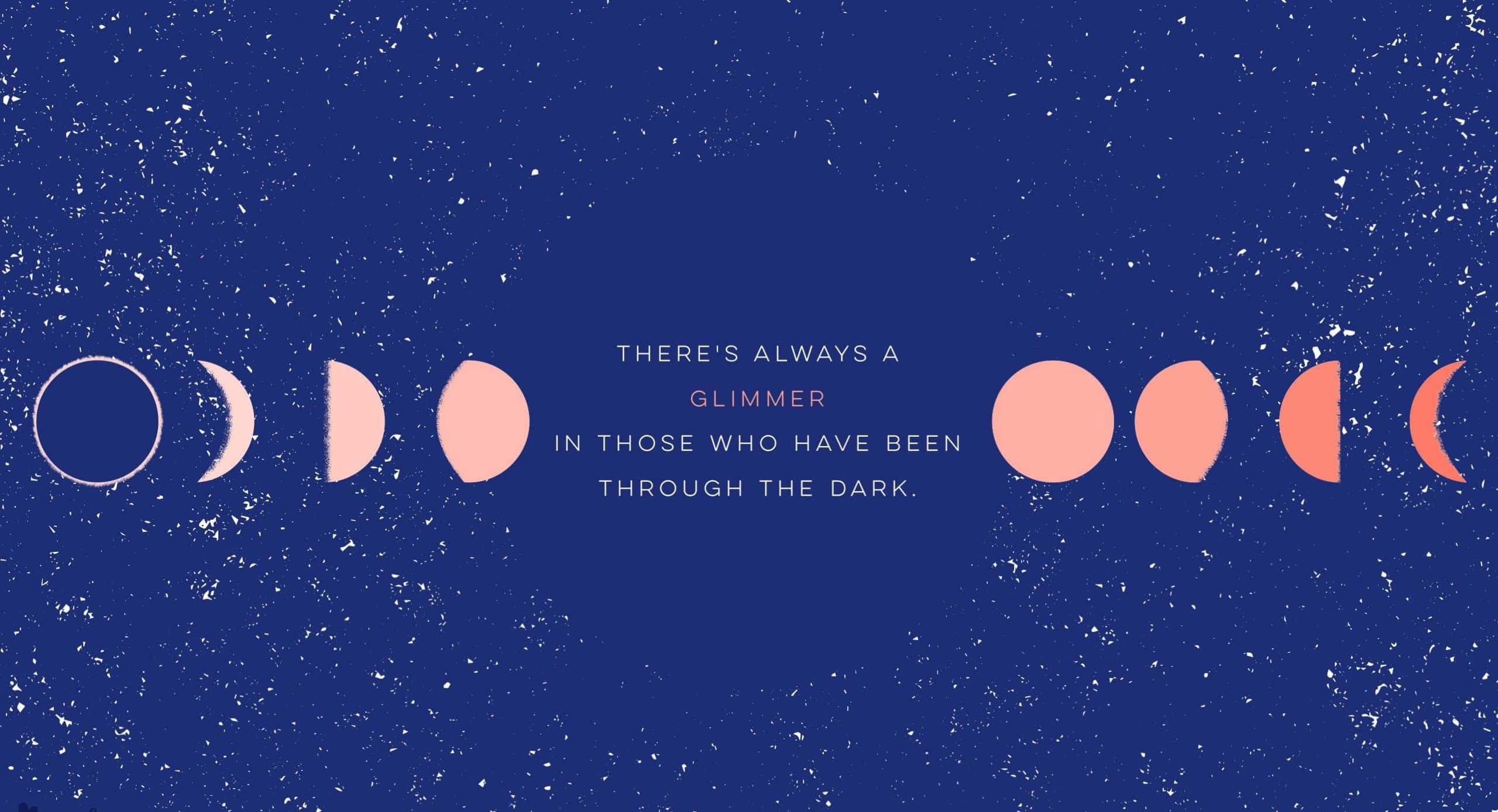 calm aesthetic desktop, full moon phase cycle, soft peach tones, 2K Desktop Wallpaper