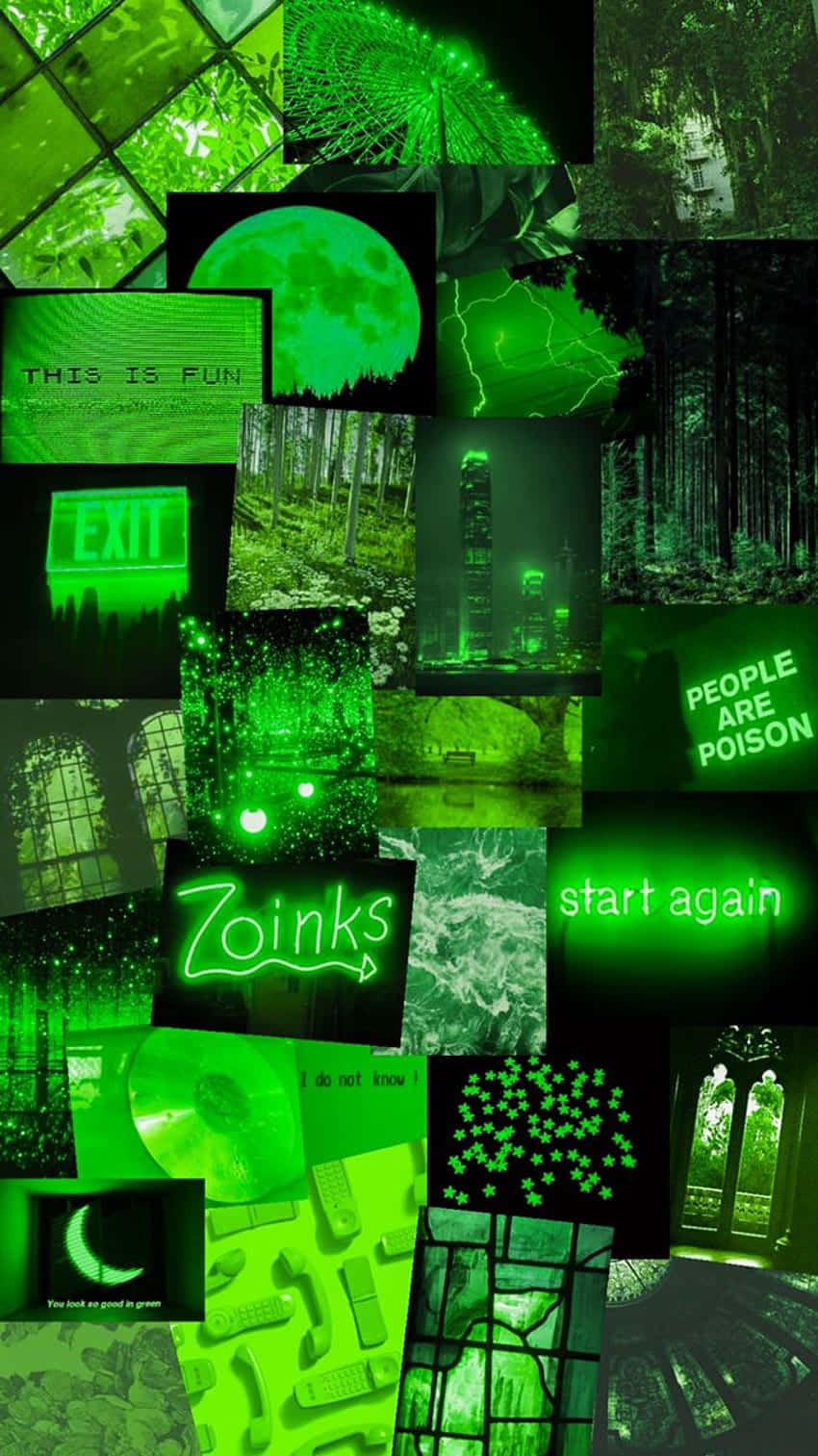 neon green, eerie night scenes, text overlays, HD Phone Wallpaper