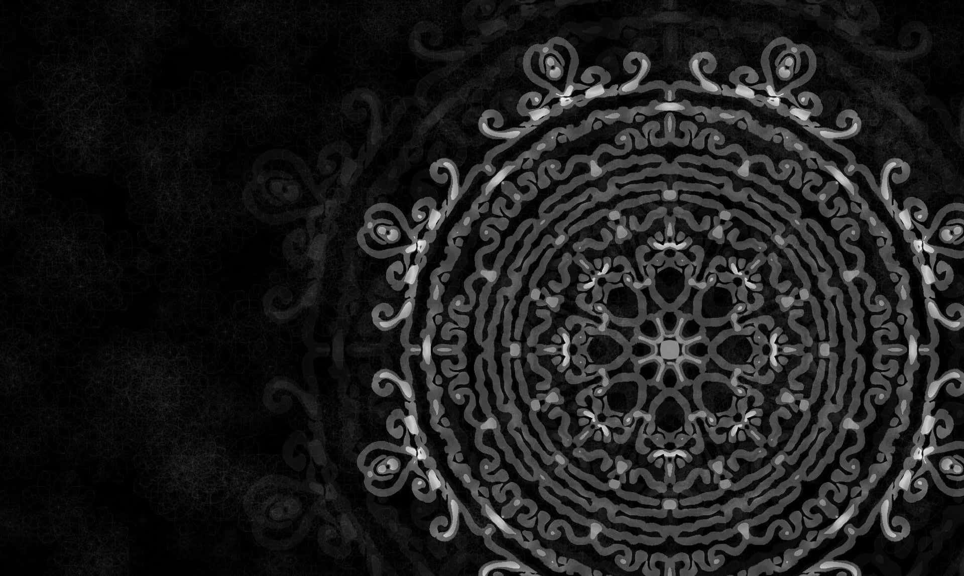 indie desktop, silver mandala, swirling patterns, Full HD Desktop Wallpaper