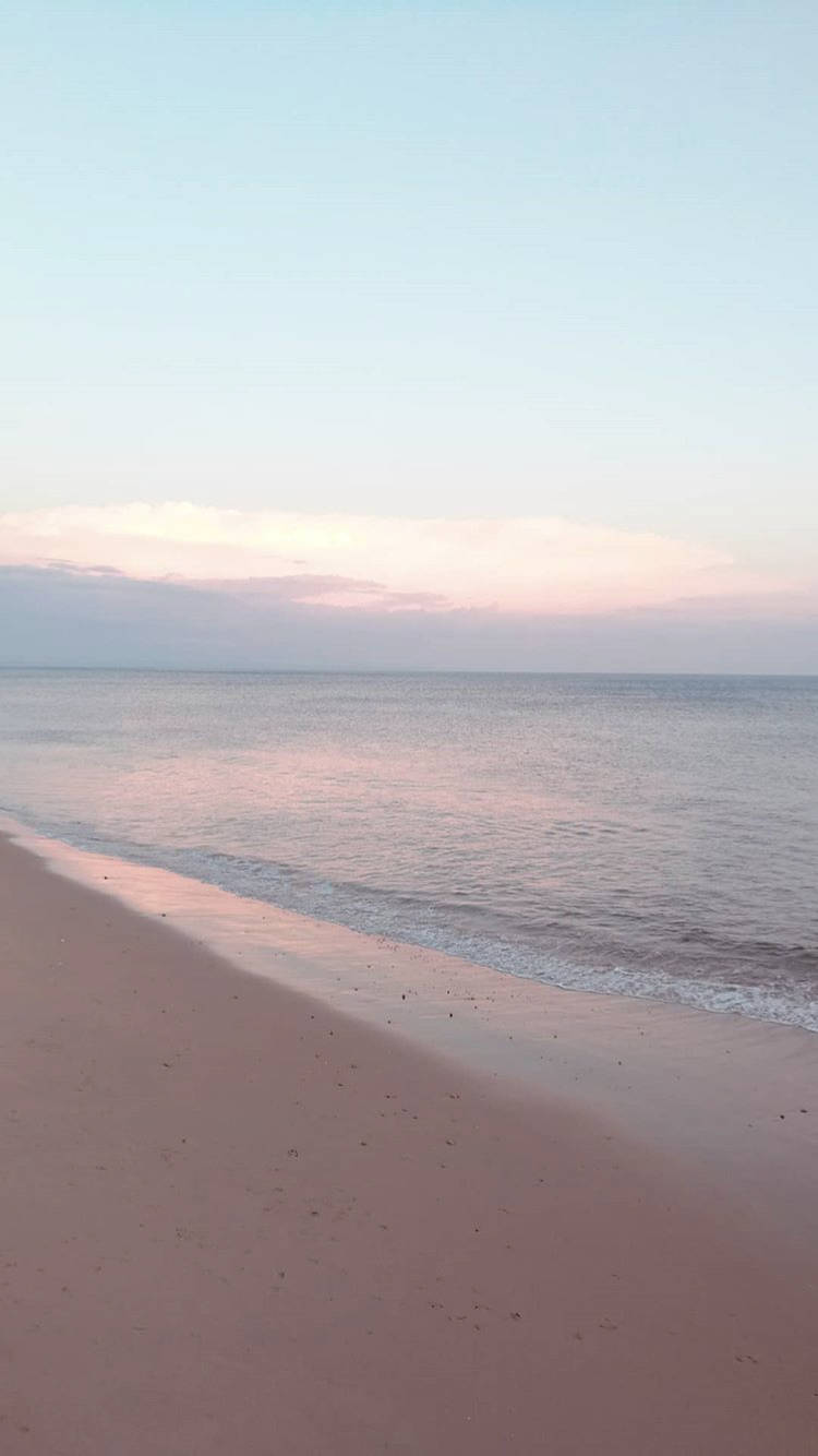 pastel sky, twilight, soft pink sand, HD Phone Wallpaper