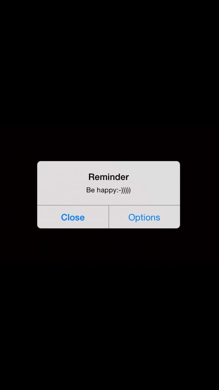 minimalist, black screen, smiley face, SD Phone Wallpaper