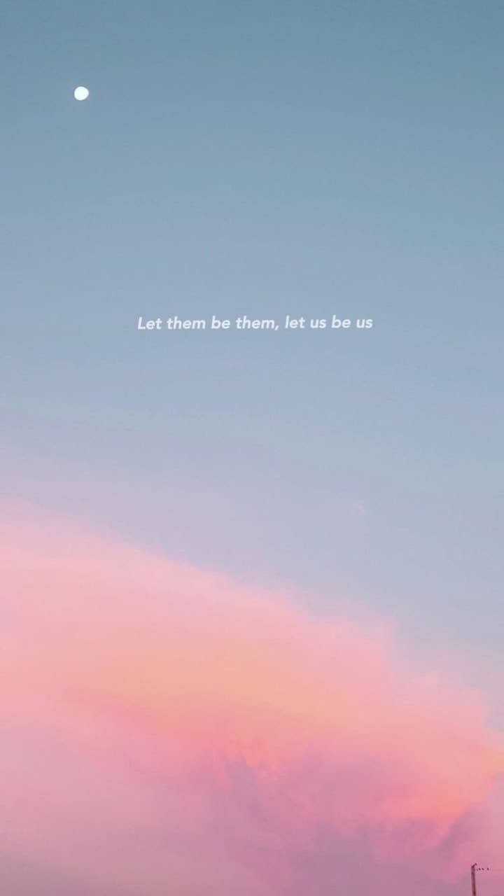 twilight sky, soft pink and blue hues, white moon, HD Phone Wallpaper
