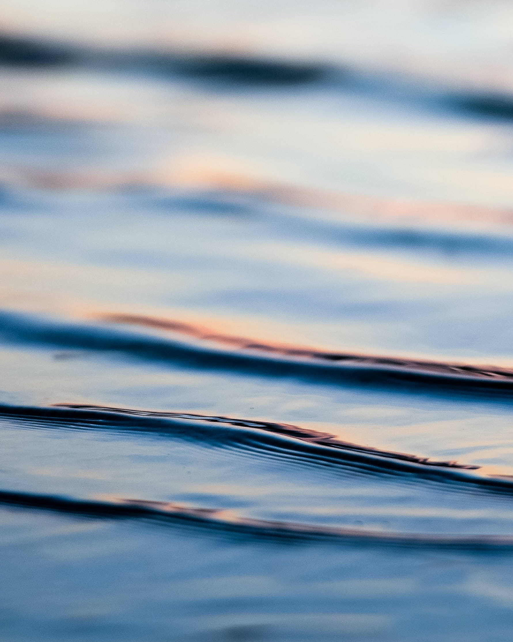 Calm Waves, twilight, rippling water, Full HD Phone Wallpaper