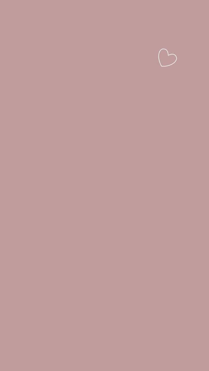 mauve, white heart outline, top right corner, HD Phone Wallpaper