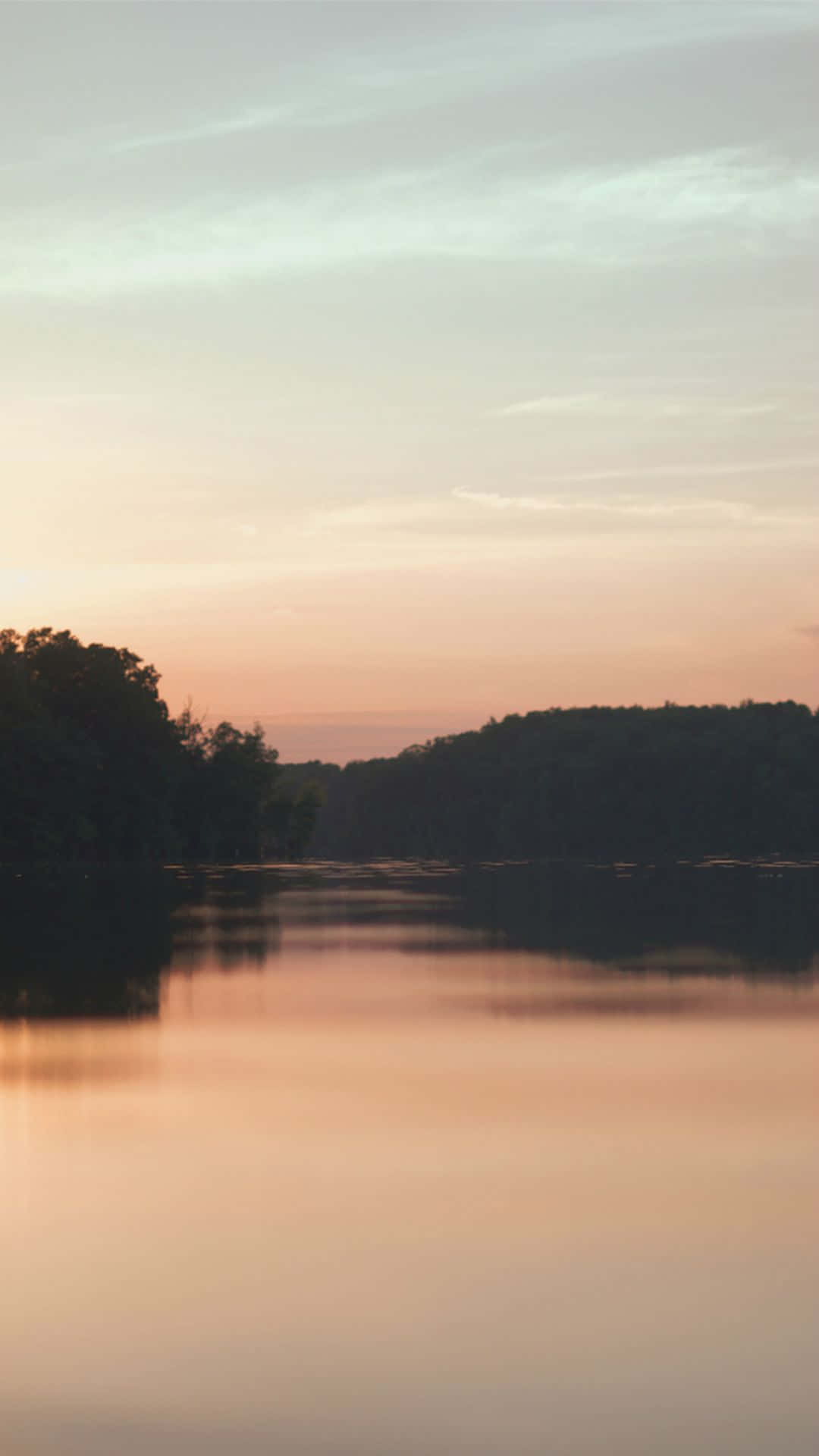 Calming iPhone, lake, sunset, Full HD Phone Wallpaper