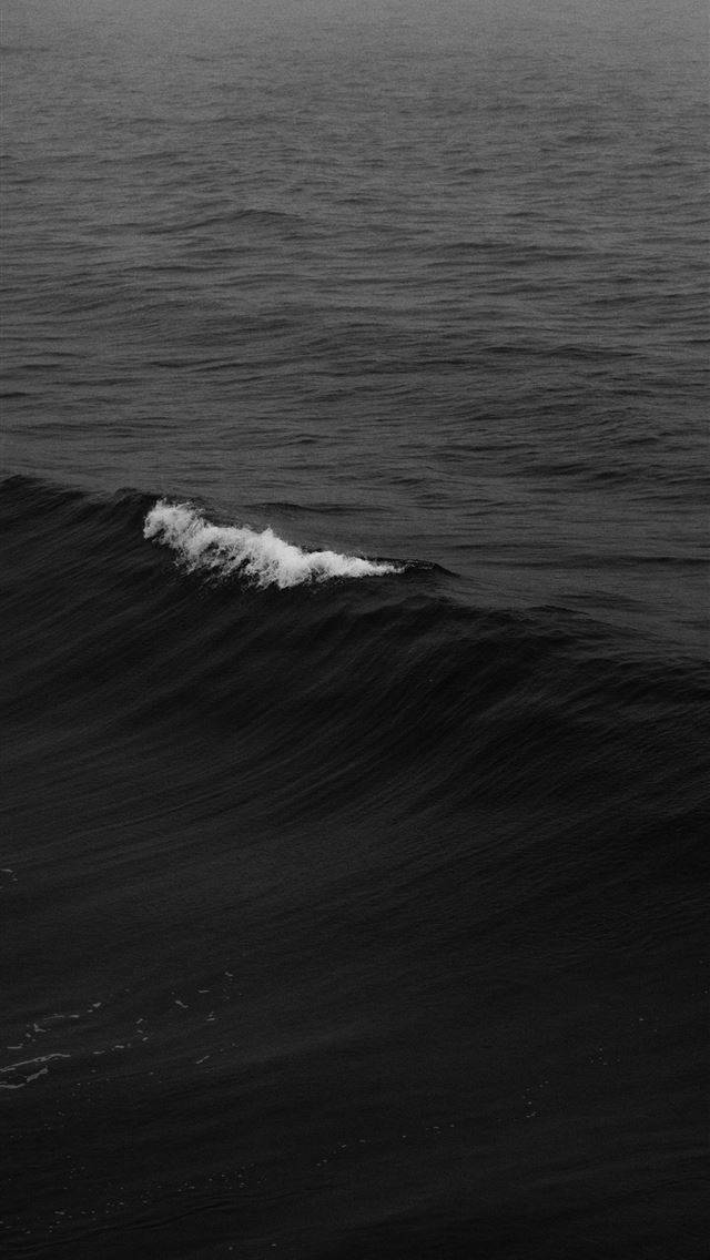 calm sea waves, iPhone, dark, SD Phone Wallpaper