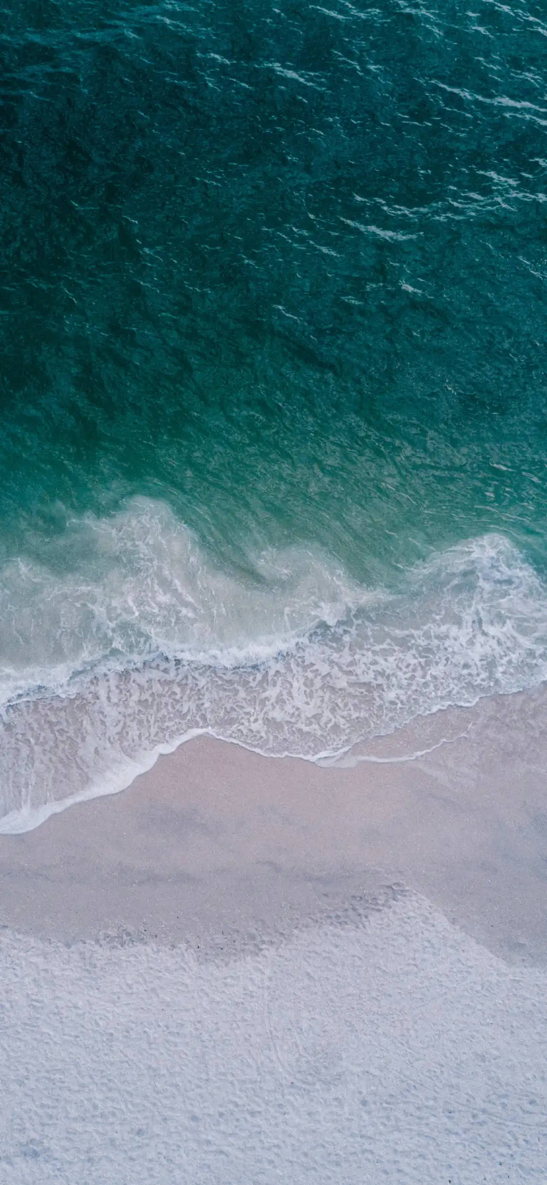 iPhone X, turquoise ocean, pale pink sandy beach, Full HD Phone Wallpaper
