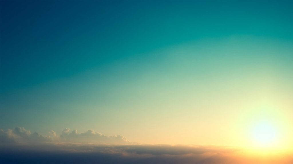 sunrise, teal, gold, SD Desktop Wallpaper