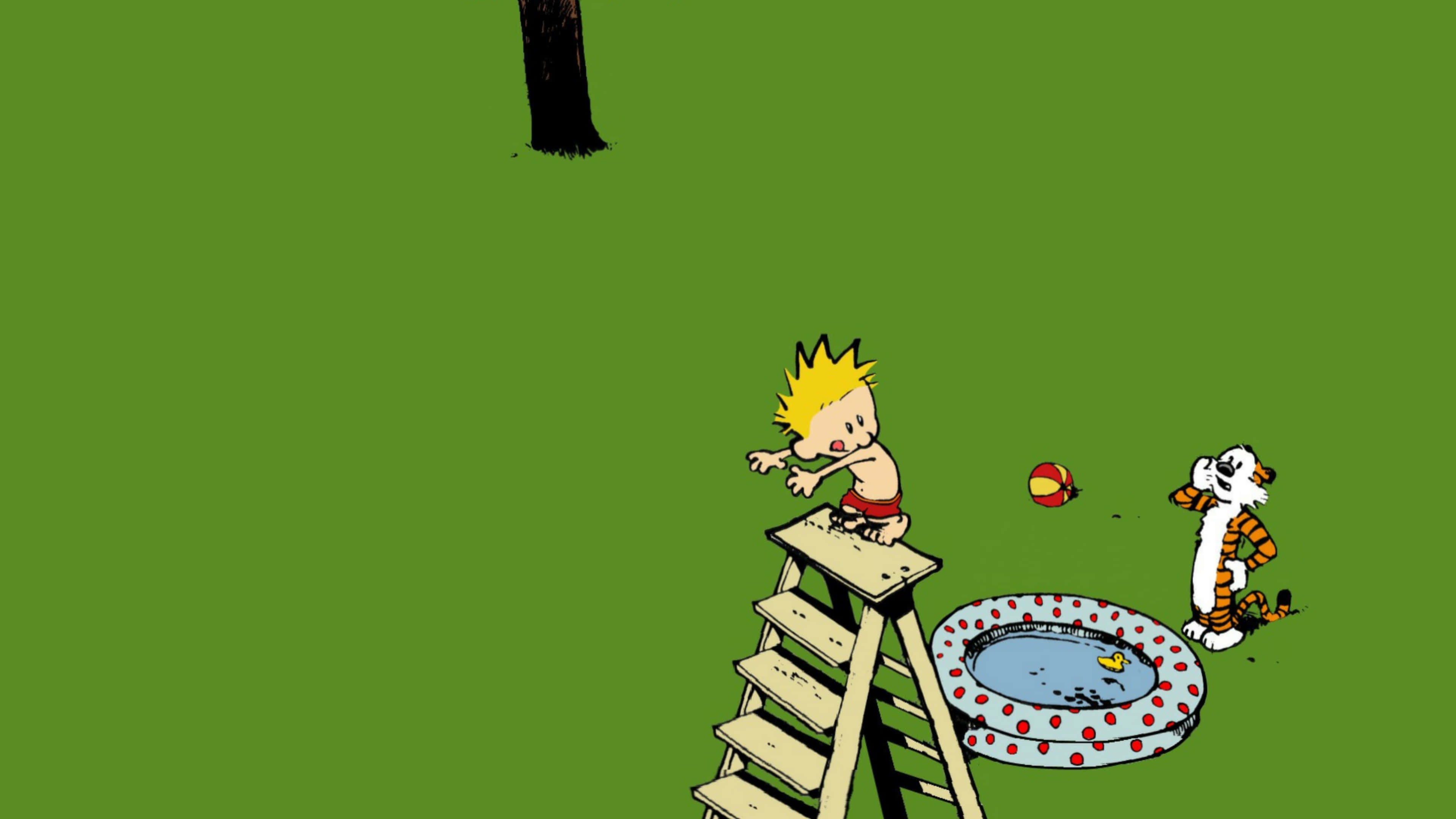 Calvin And Hobbes, 4K, spiky hair, 4K Desktop Wallpaper