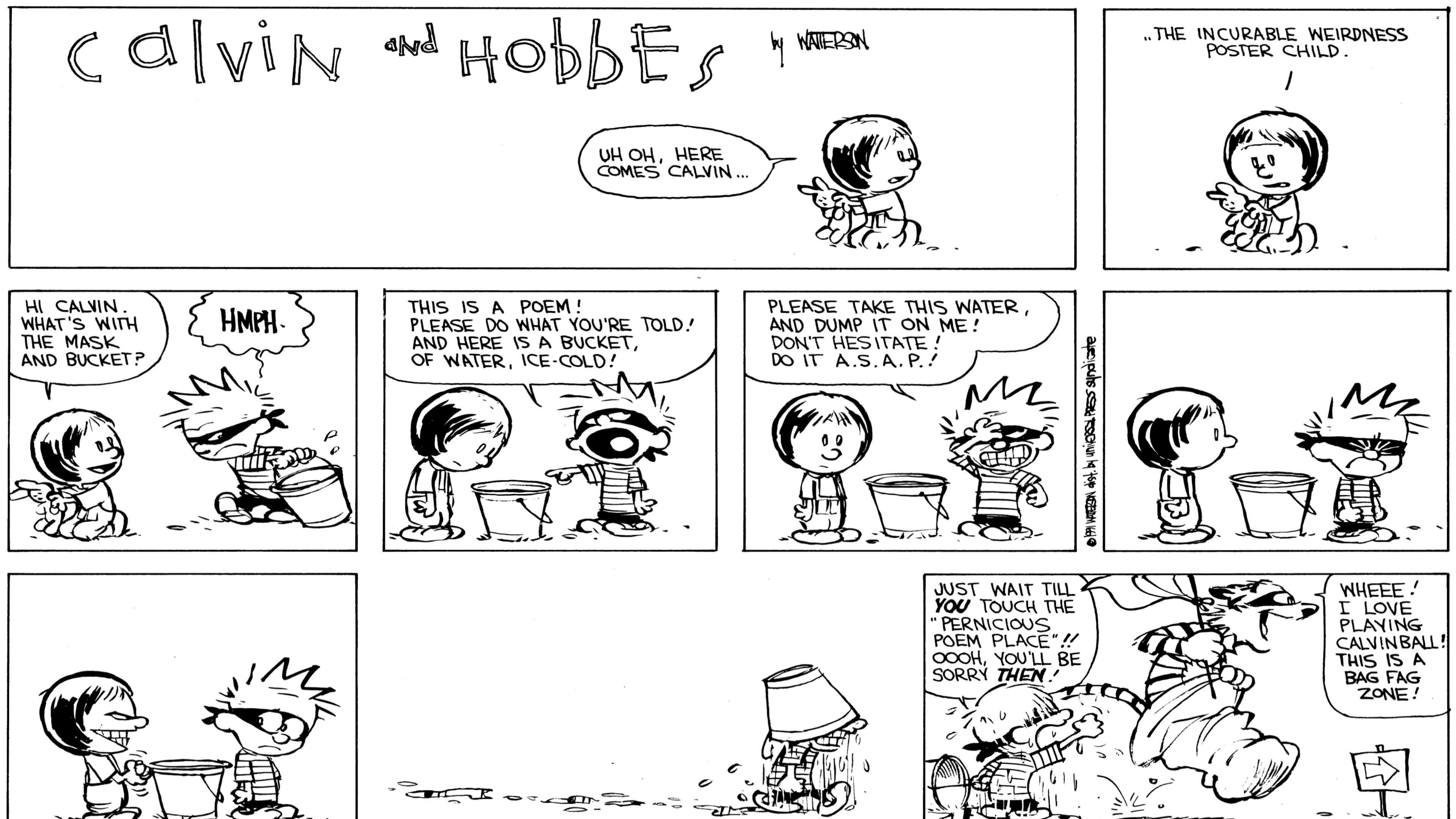 Calvin and Hobbes, Calvin, Hobbes, 4K Desktop Wallpaper