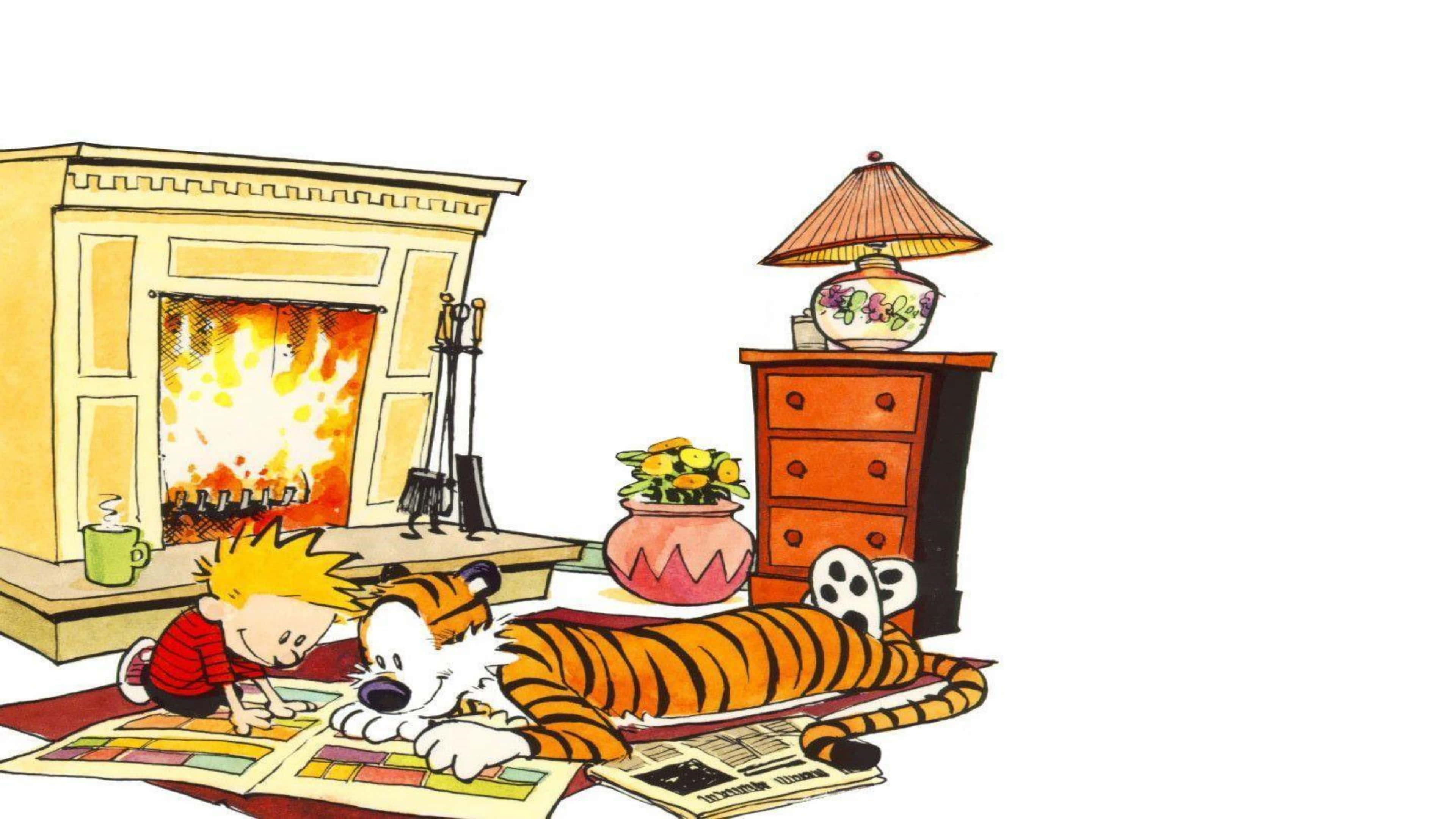 Calvin And Hobbes, Calvin, Hobbes, 4K Desktop Wallpaper