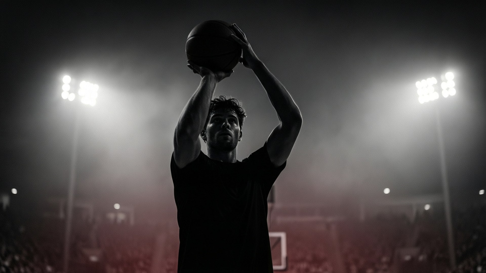 Cam Whitmore, free throw line, silhouette, Full HD Desktop Wallpaper