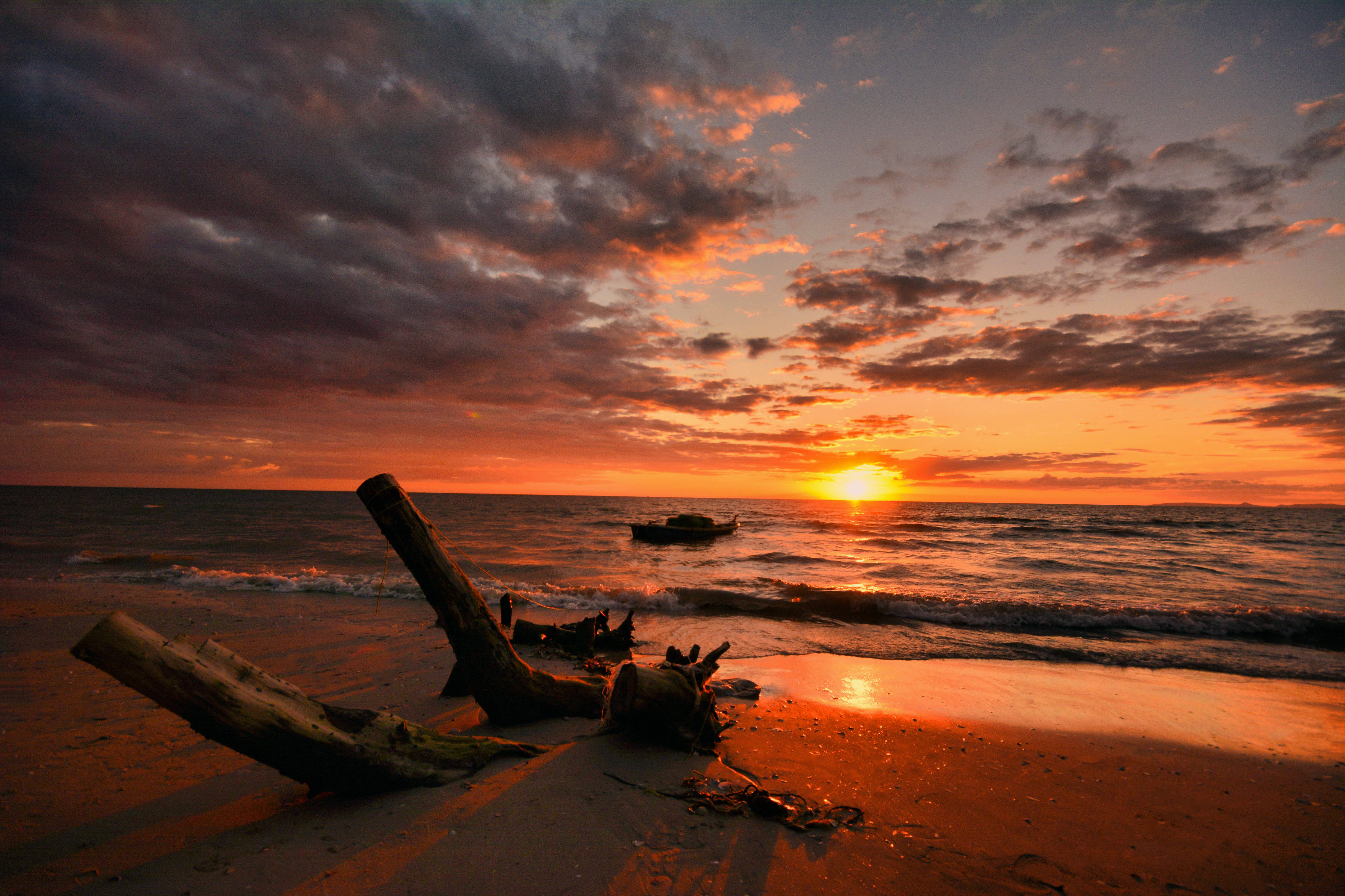sunset, clouds, Cambodia, 5K Desktop Wallpaper