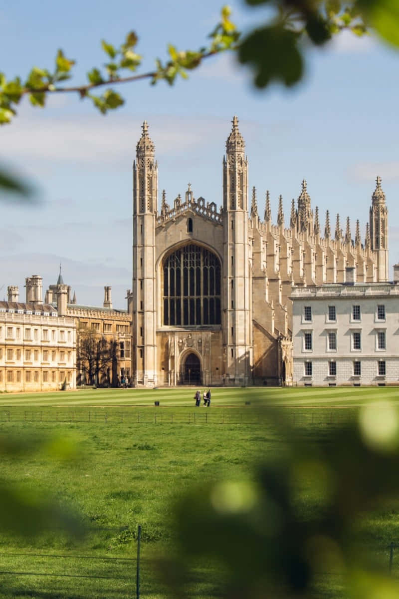 Cambridge University, Gothic cathedral, twin spires, SD Phone Wallpaper