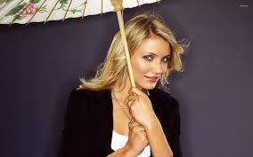 Cameron Diaz, paper umbrella, floral parasol, SD Desktop Wallpaper