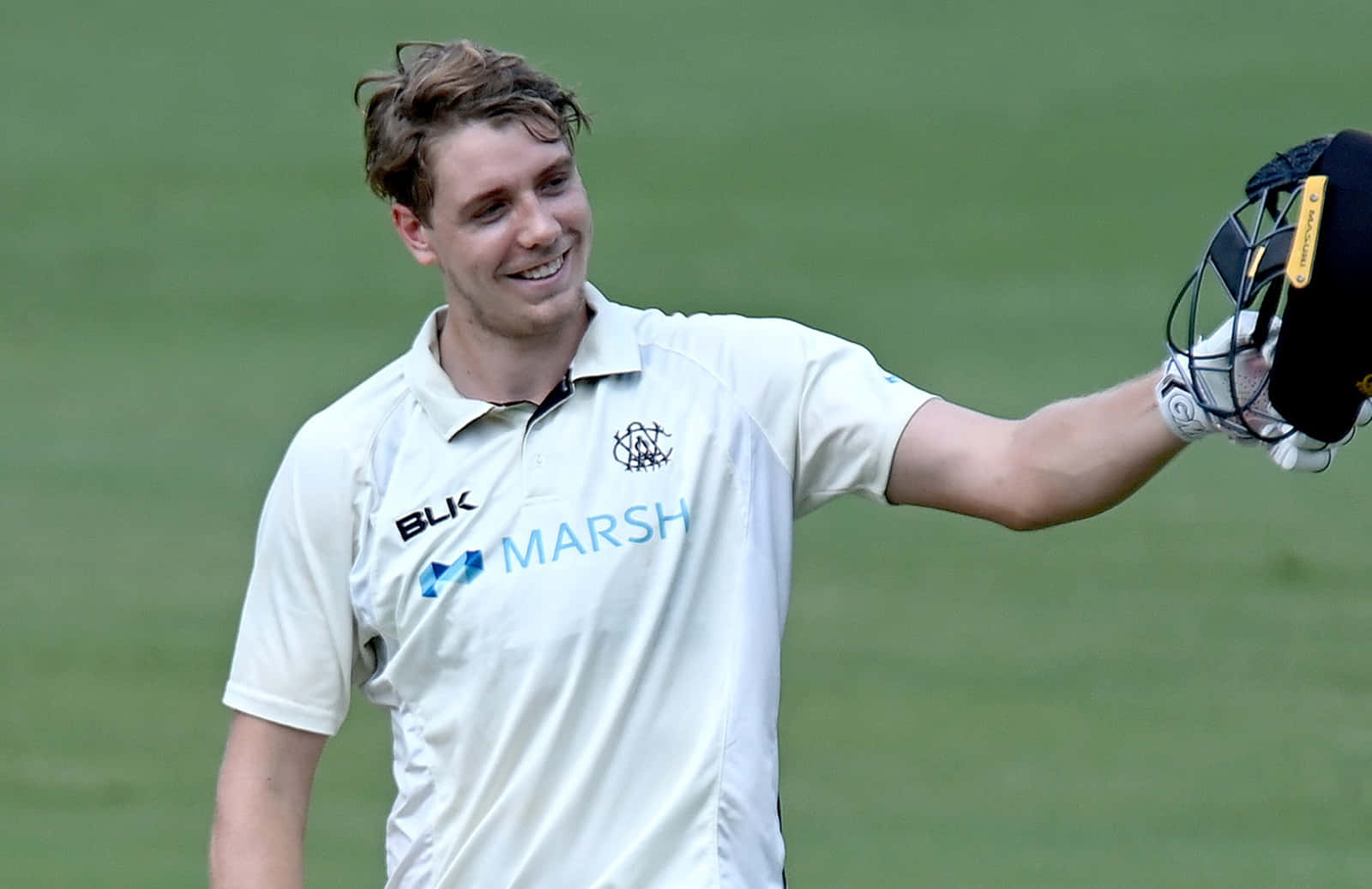 Cameron Green, cricket player, white uniform, HD Desktop Wallpaper