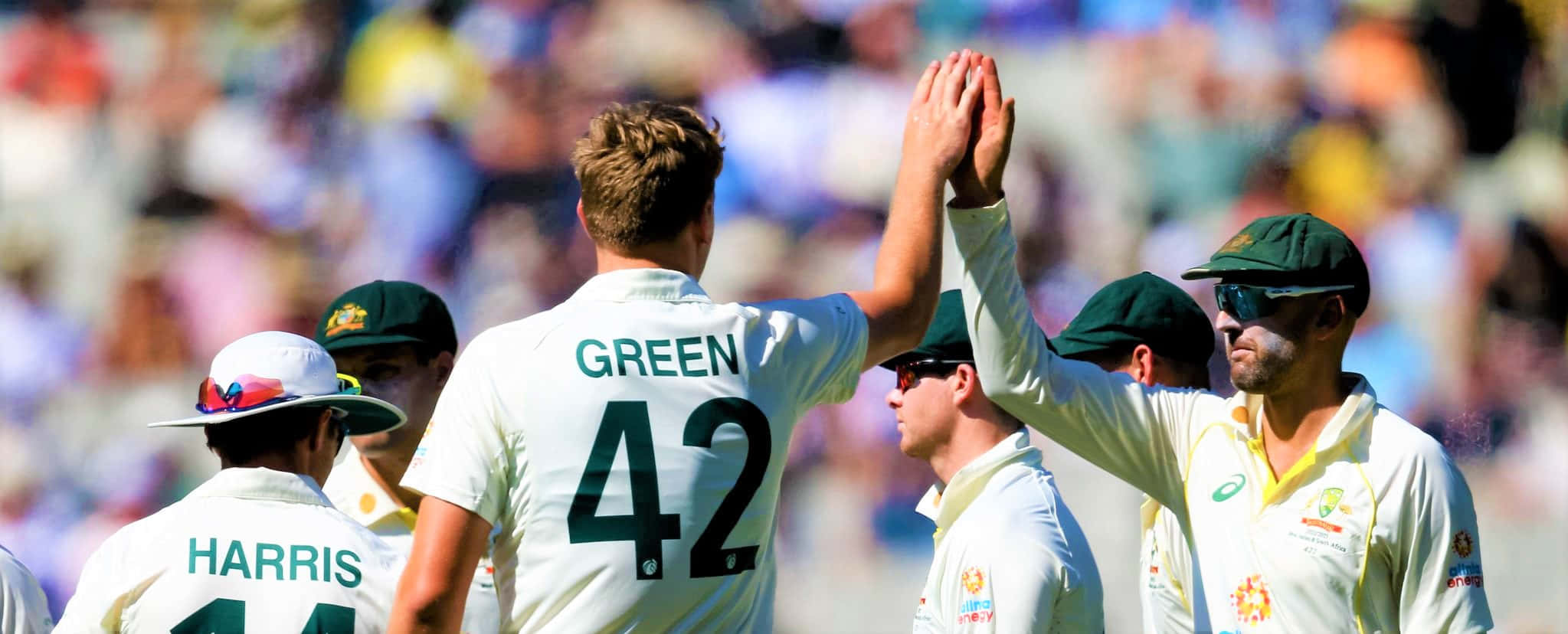 Cameron Green, Australian cricket players, white uniforms, Full HD Desktop Wallpaper