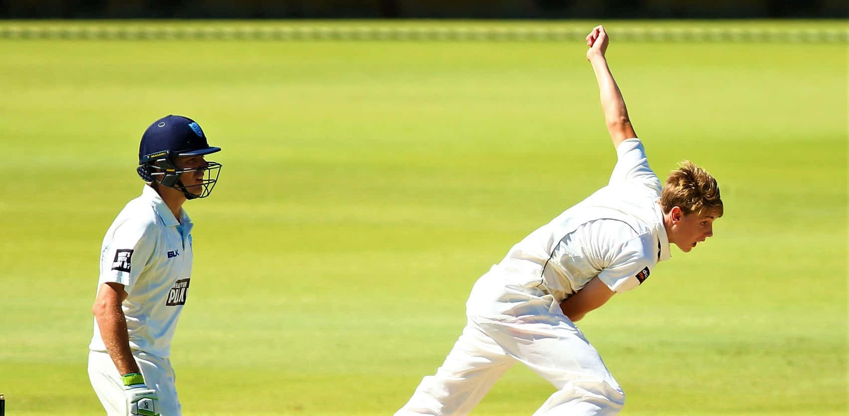 Cameron Green, cricket bowler, white uniform, HD Desktop Wallpaper