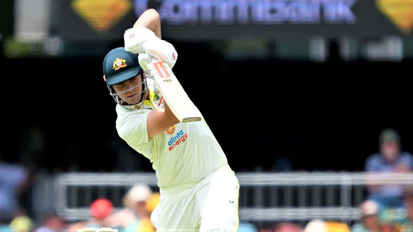 Cameron Green, cricket batsman, white uniform, HD Desktop Wallpaper