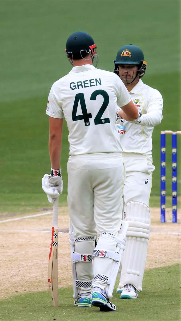 Cameron Green, cricket players, white uniforms, HD Phone Wallpaper