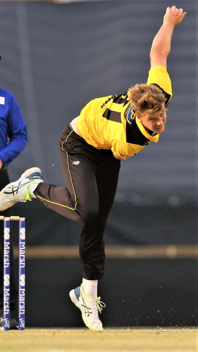 Cameron Green, yellow jersey, cricket bowler, HD Phone Wallpaper