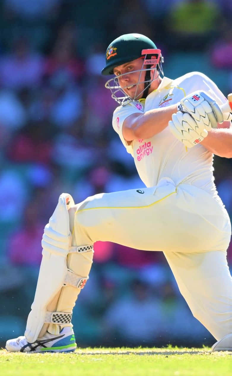 Cameron Green, cricket batsman, white uniform, SD Phone Wallpaper