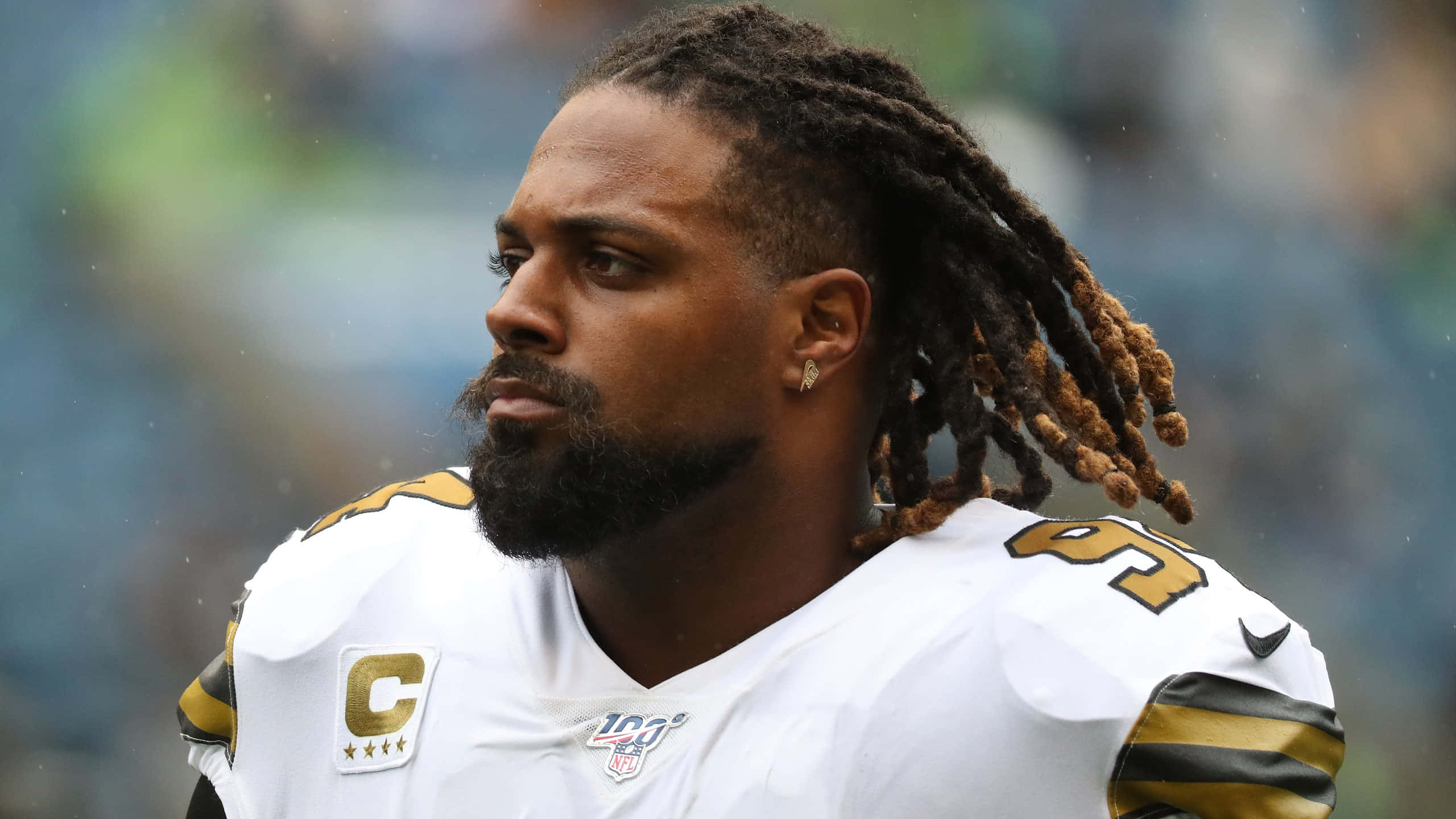 Cameron Jordan, dreadlocks, beard, 2K Desktop Wallpaper