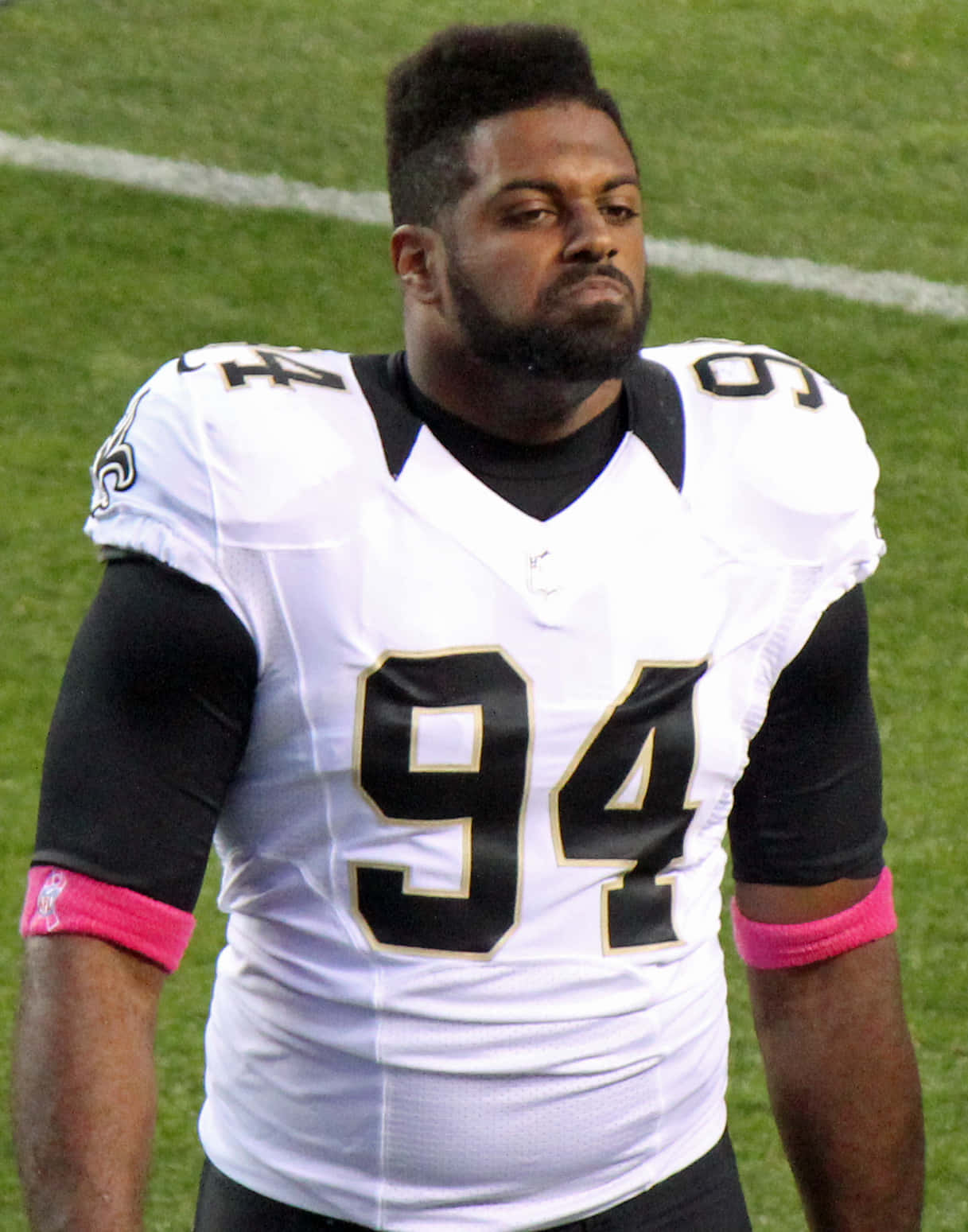 Cameron Jordan, NFL defensive end, white and black jersey, HD Phone Wallpaper