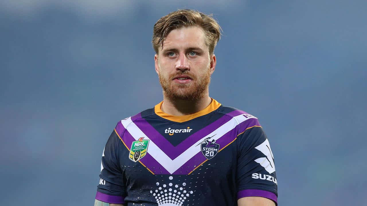 Cameron Munster, purple and gold jersey, rugby league player, HD Desktop Wallpaper